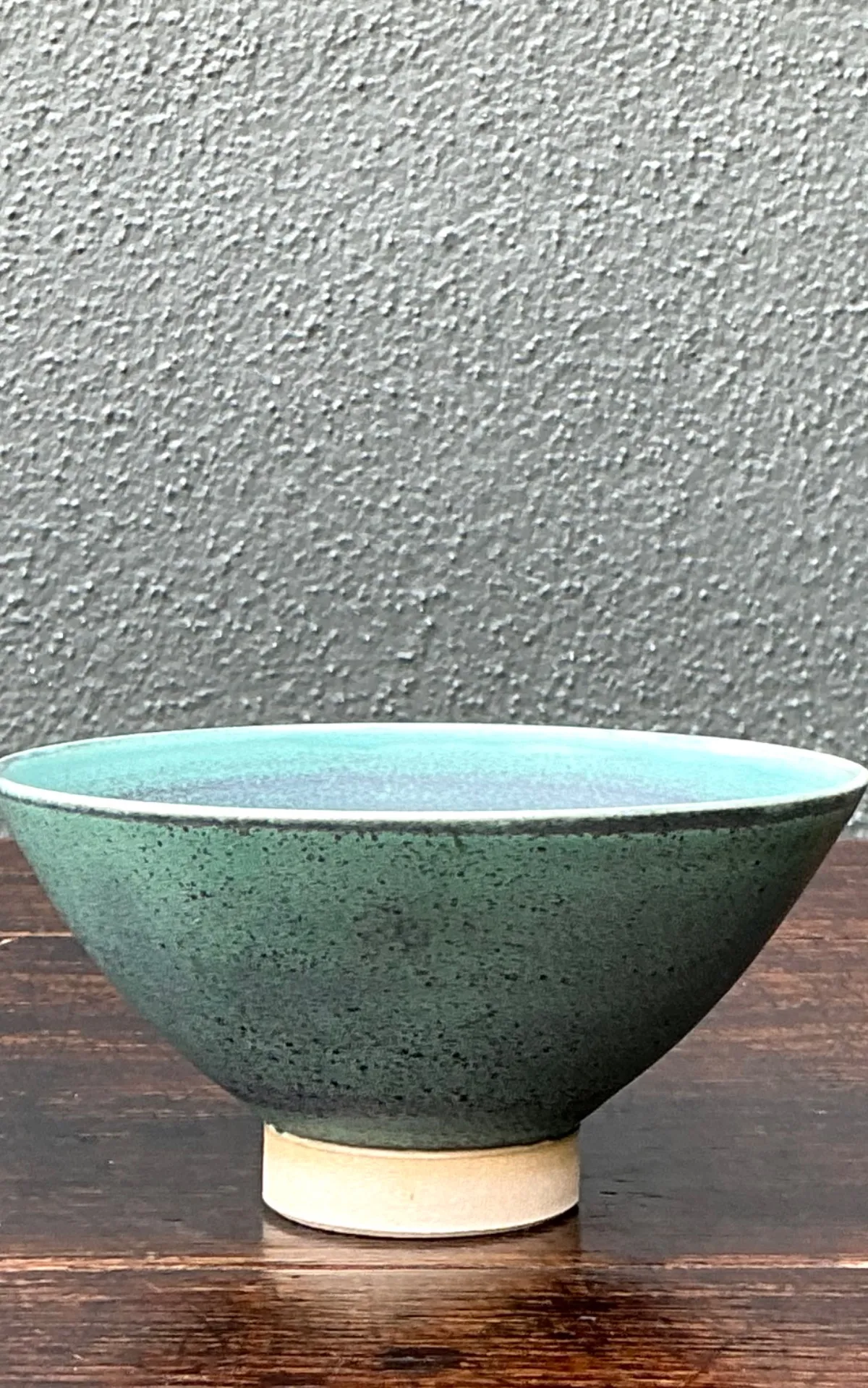 Handcrafted Speckled Green Ceramic Bowl — additional photo 7