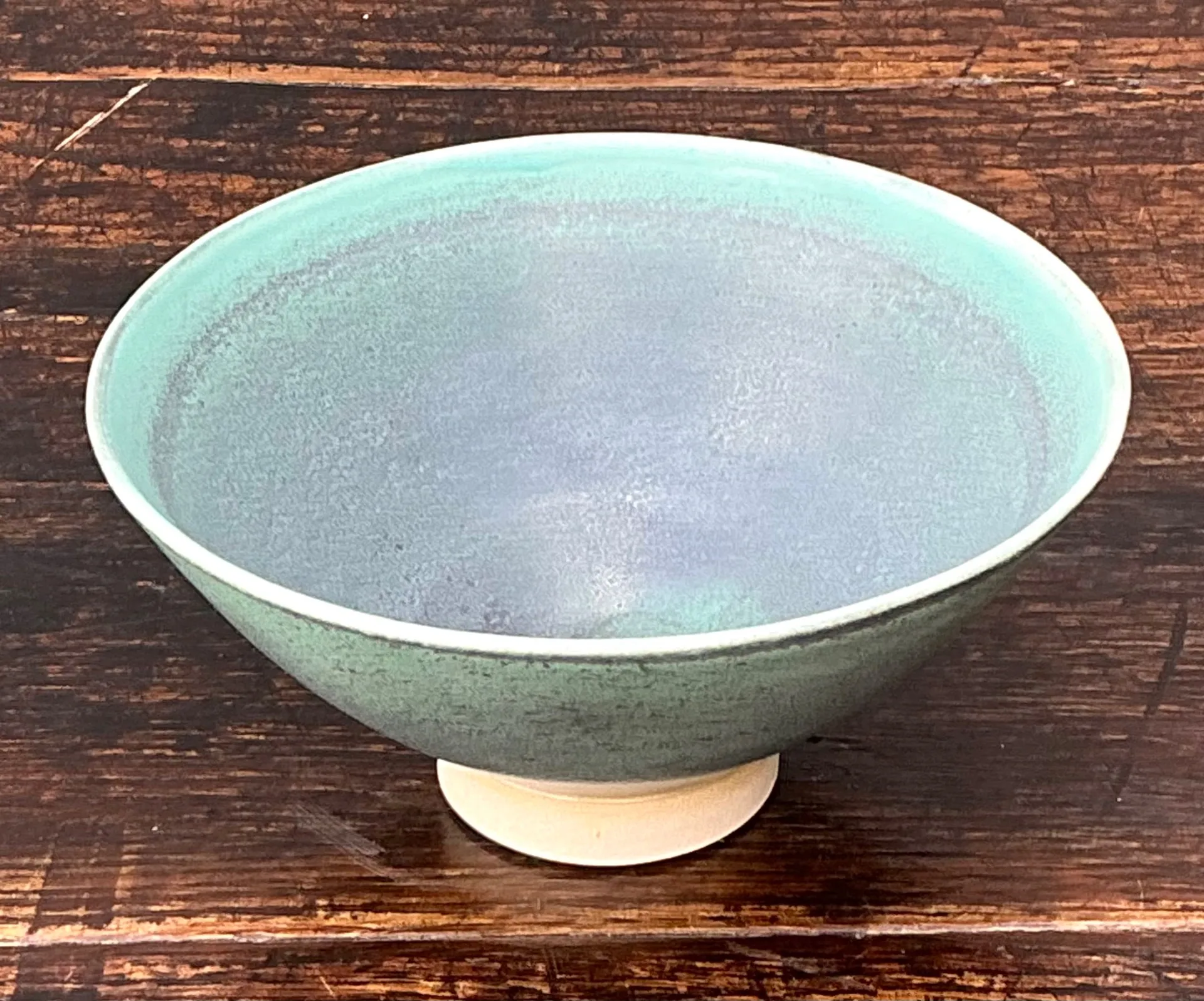 Handcrafted Speckled Green Ceramic Bowl — additional photo 8