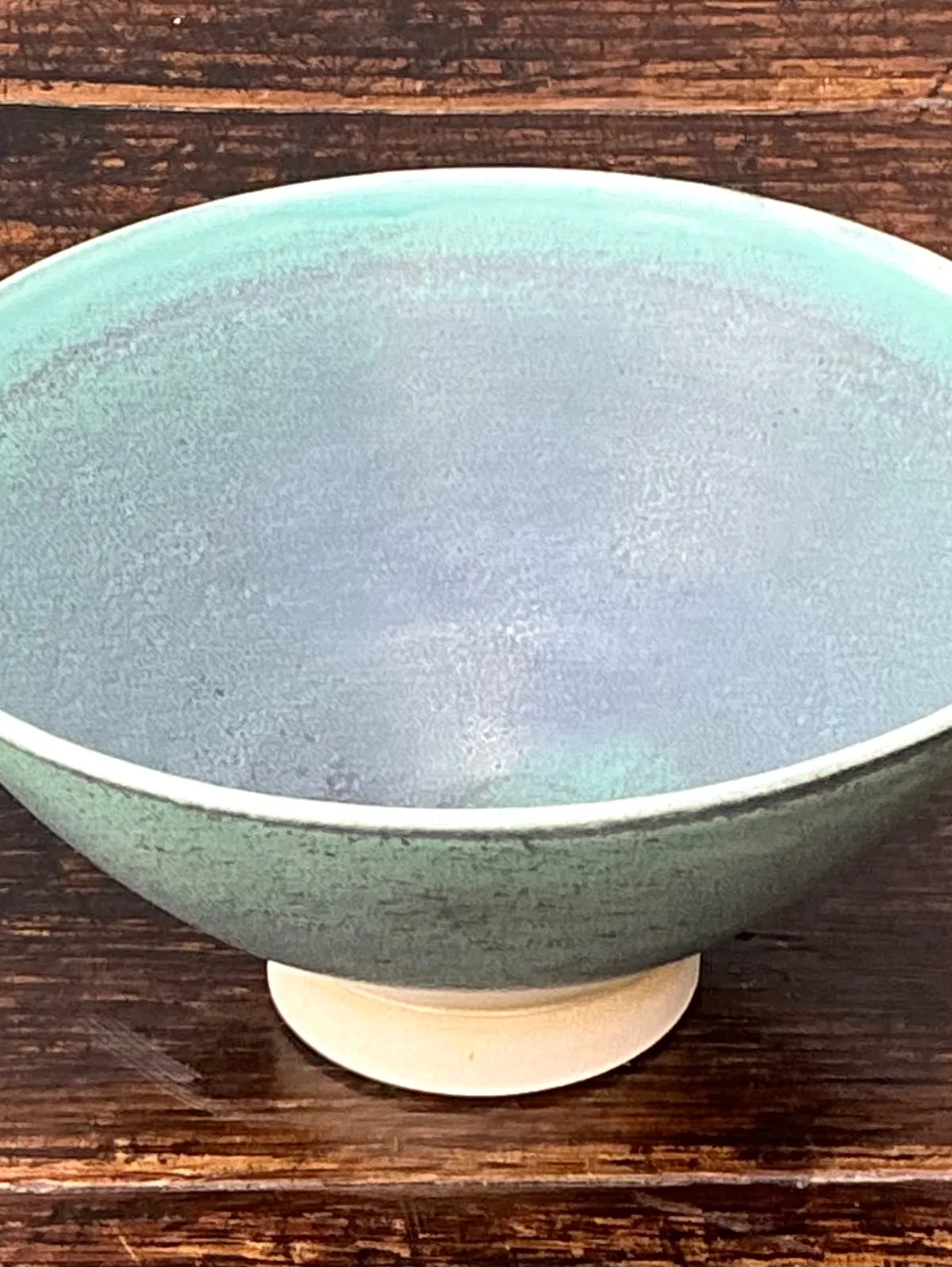 Handcrafted Speckled Green Ceramic Bowl — additional photo 8