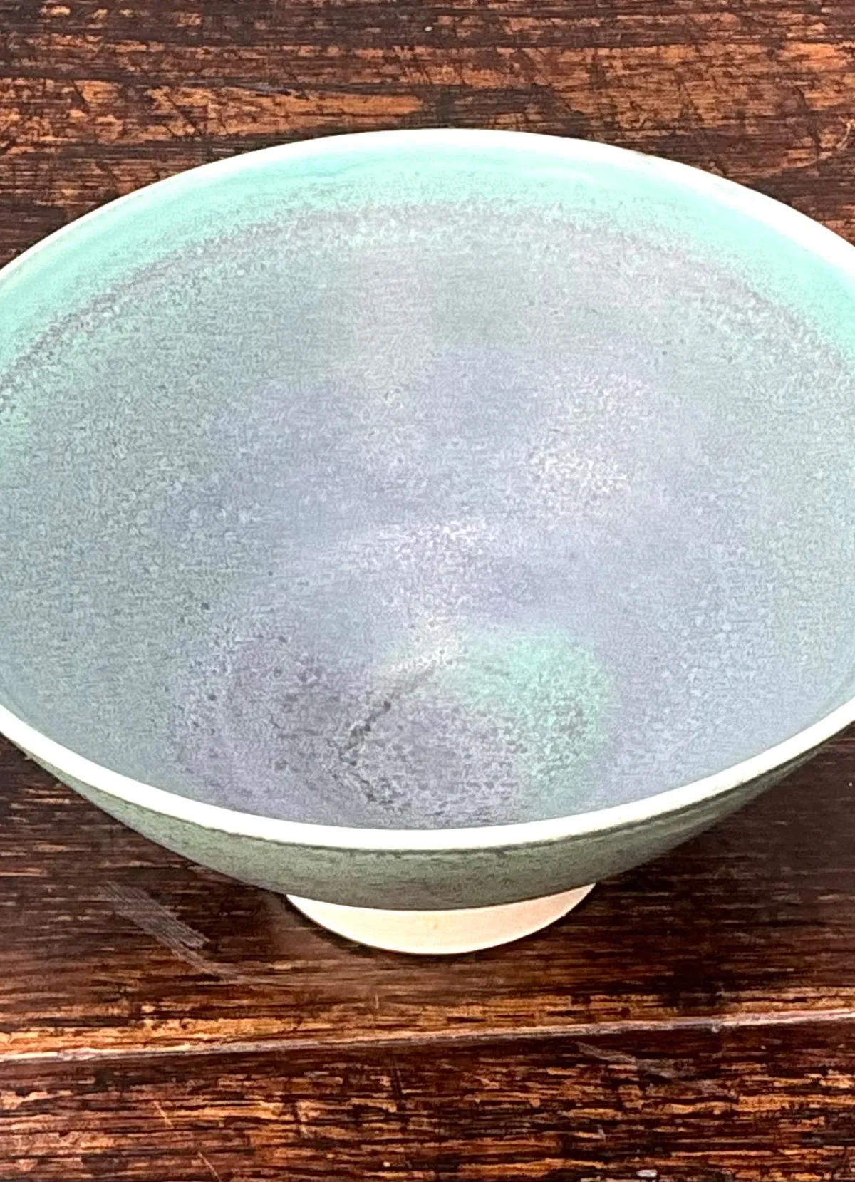 Handcrafted Speckled Green Ceramic Bowl — additional photo 6