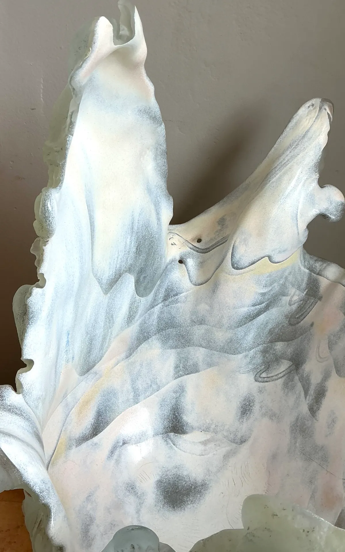 Vintage Monumental Biomorphic Sculptural Glass Bowl — additional photo 7