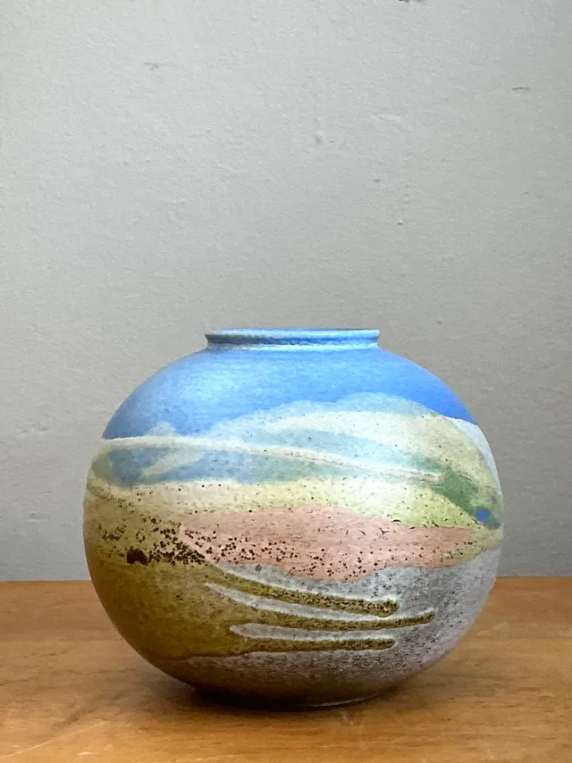Vintage Abstract Glazed Ceramic Vase — additional photo 8