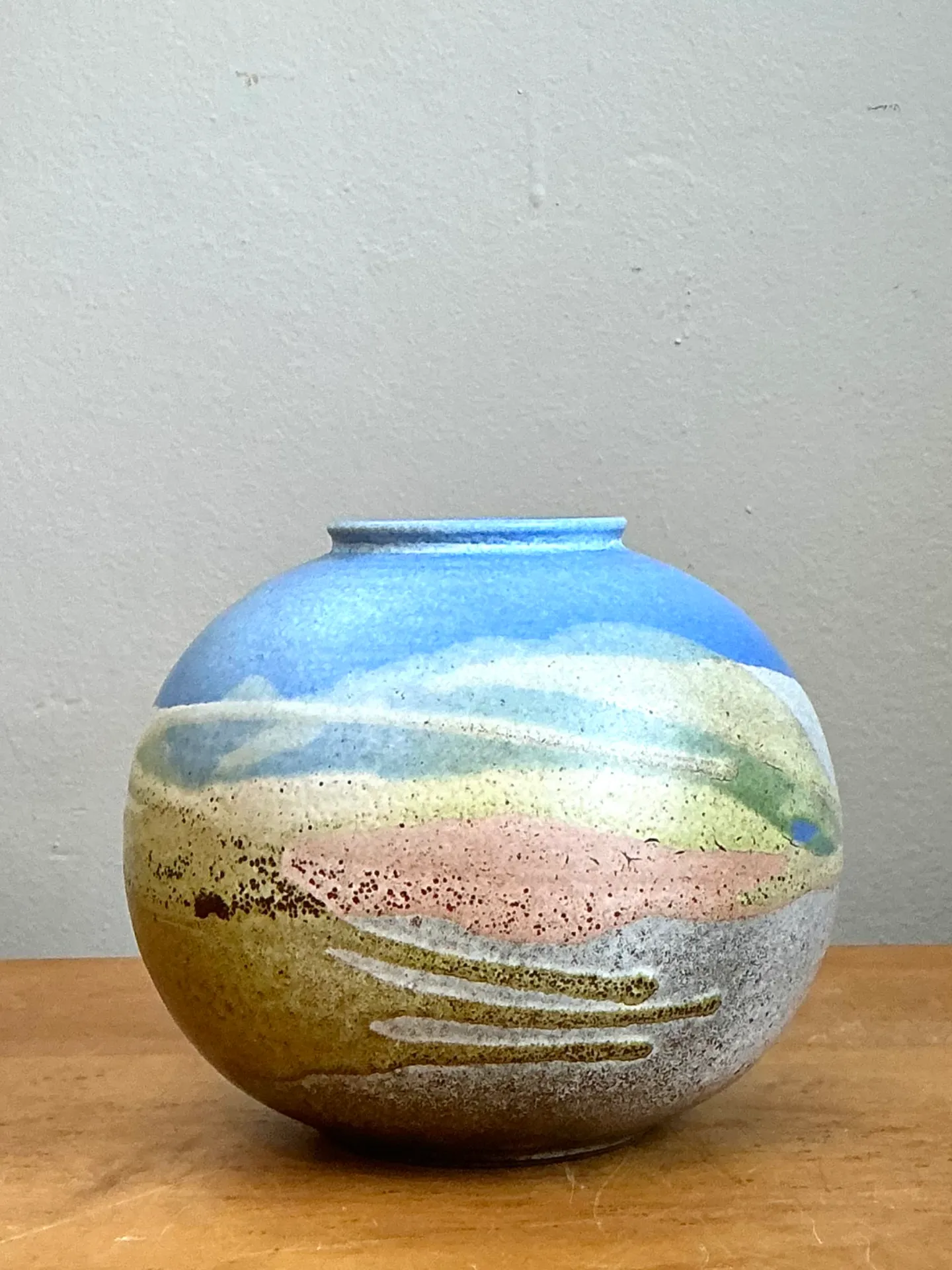 Vintage Abstract Glazed Ceramic Vase — additional photo 1