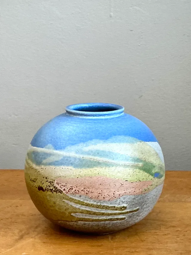 Vintage Abstract Glazed Ceramic Vase — additional photo 7