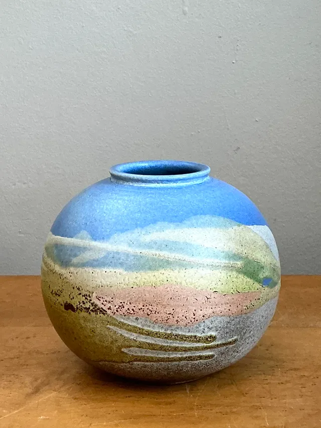 Vintage Abstract Glazed Ceramic Vase — additional photo 5