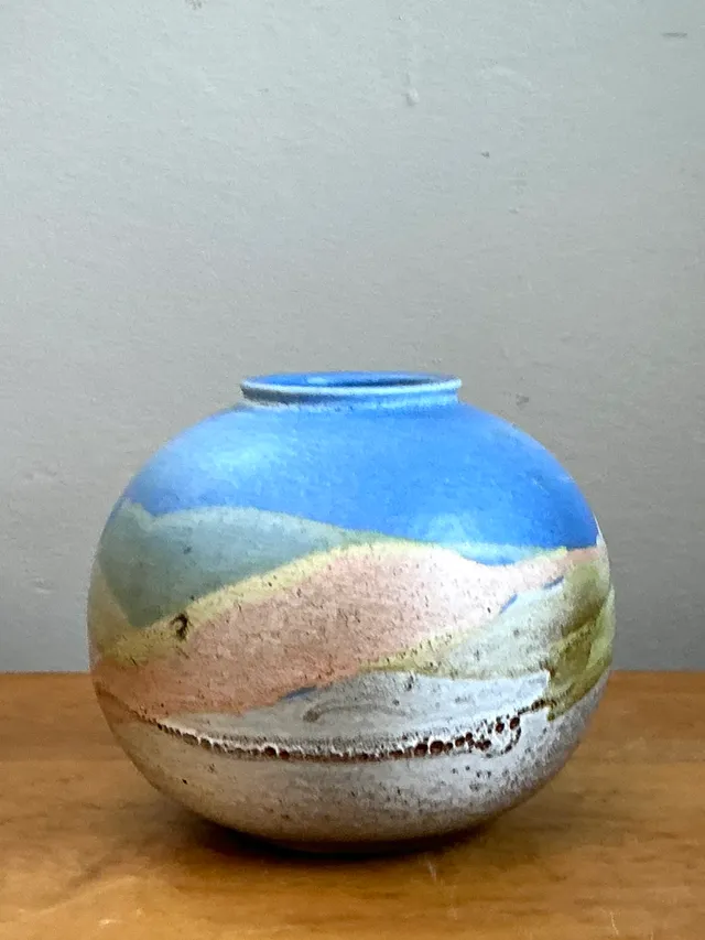 Vintage Abstract Glazed Ceramic Vase — additional photo 4