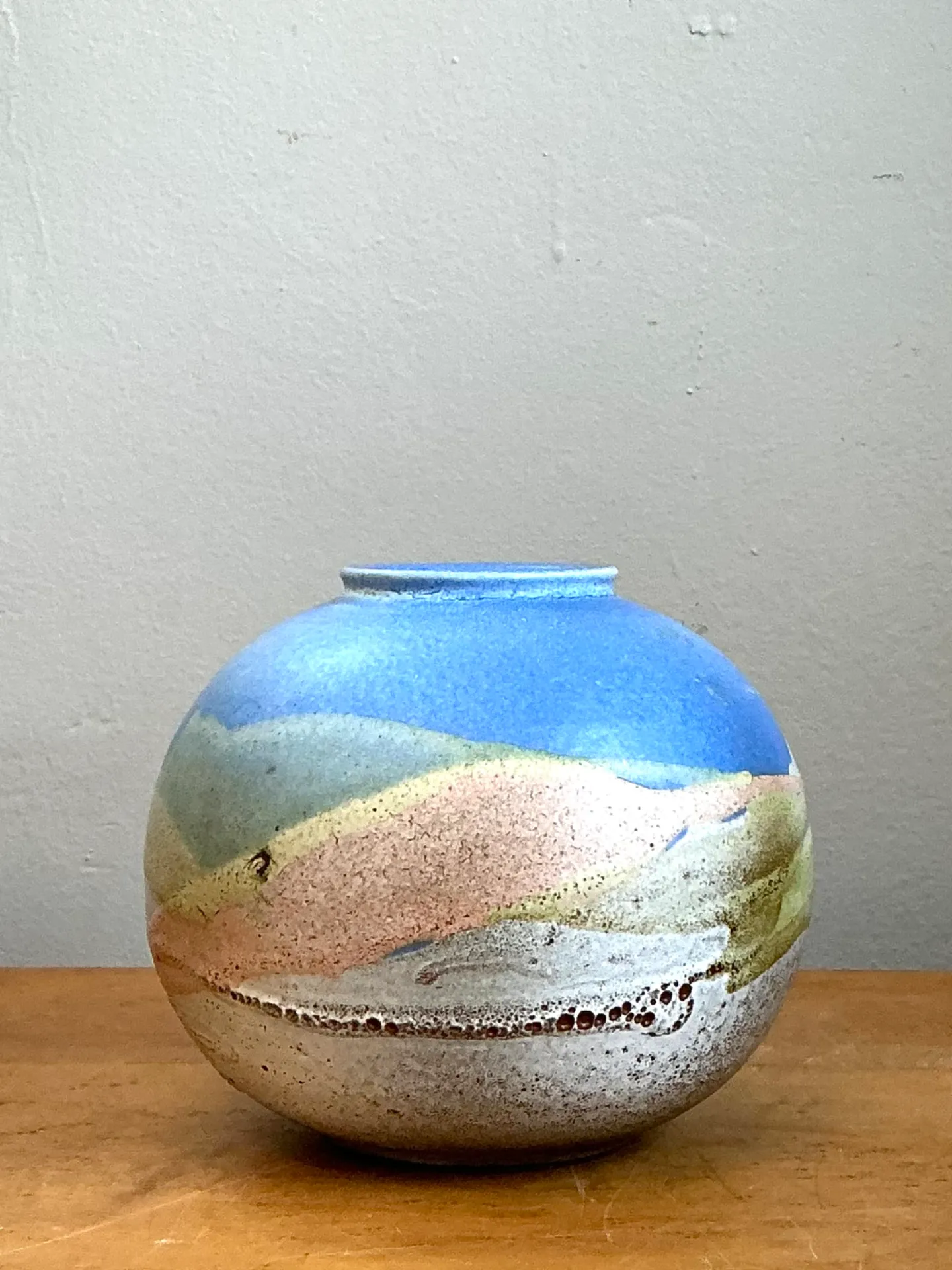 Vintage Abstract Glazed Ceramic Vase — additional photo 2