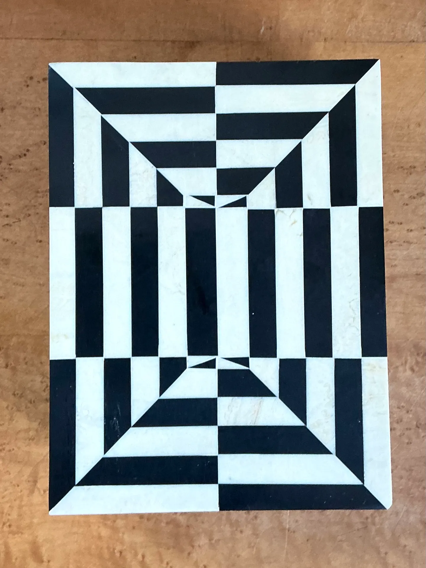 Vintage Black and White Bone Box — additional photo 1