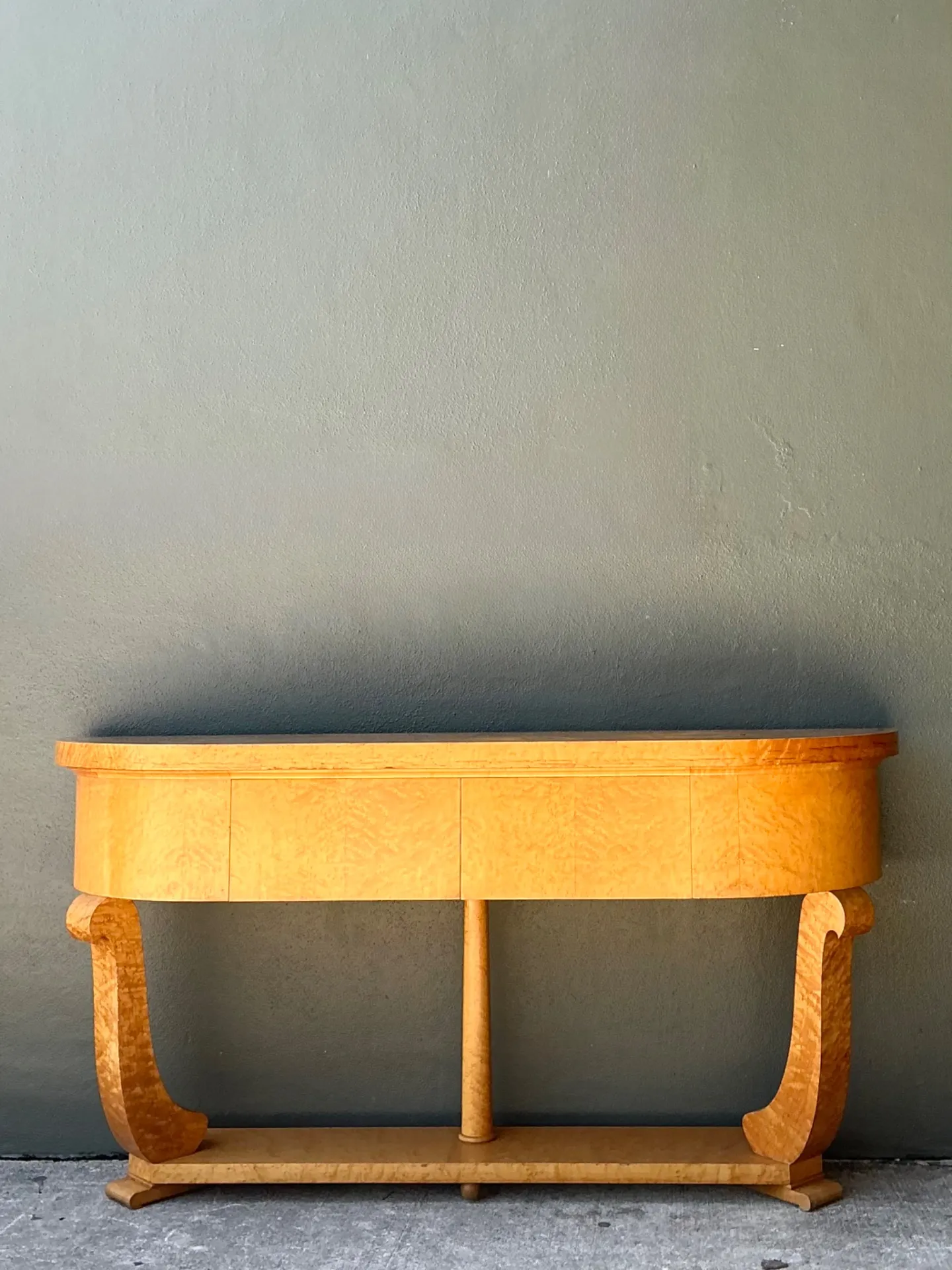 Vintage Deco Burl Console Table — additional photo 2