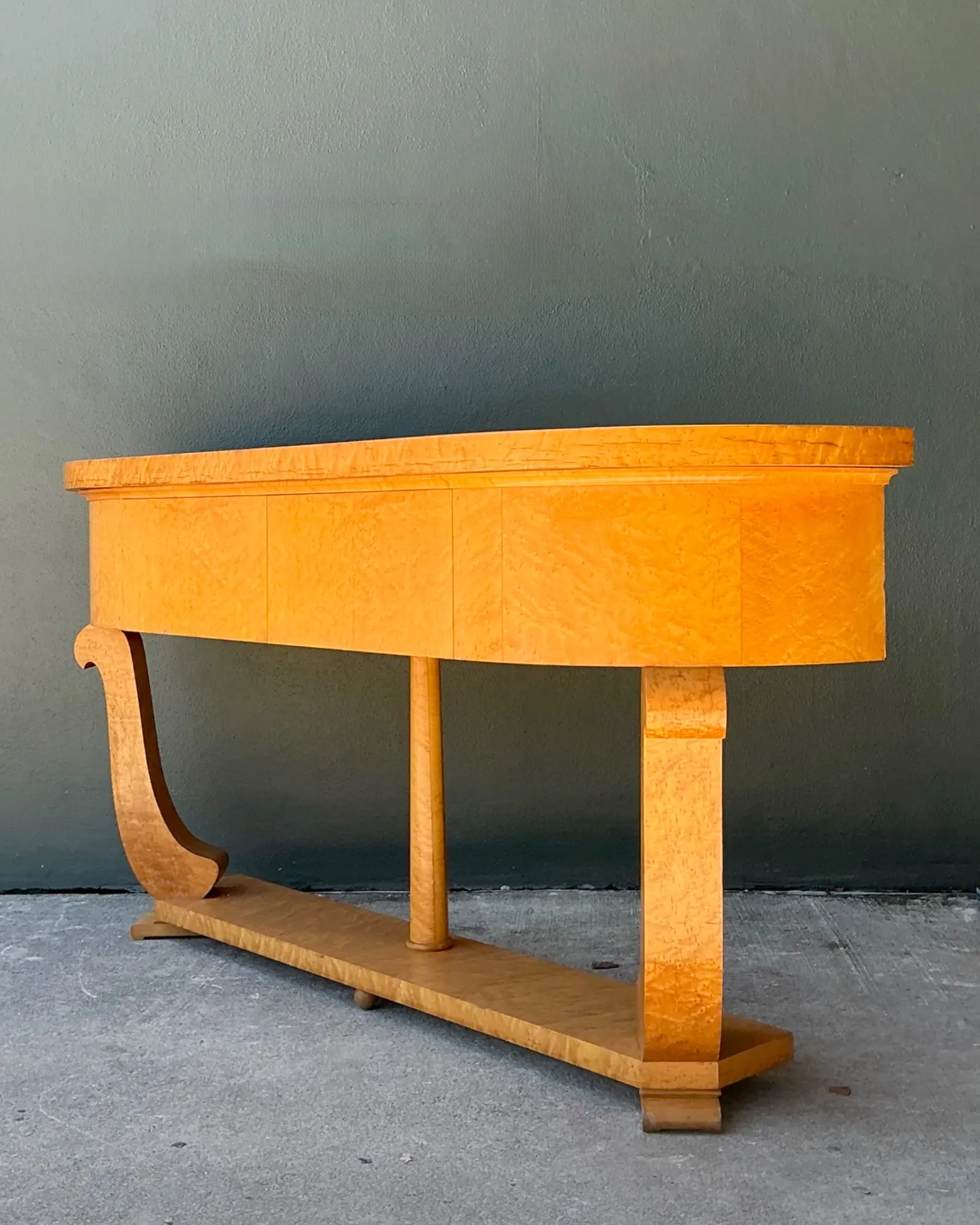 Vintage Deco Burl Console Table — additional photo 1