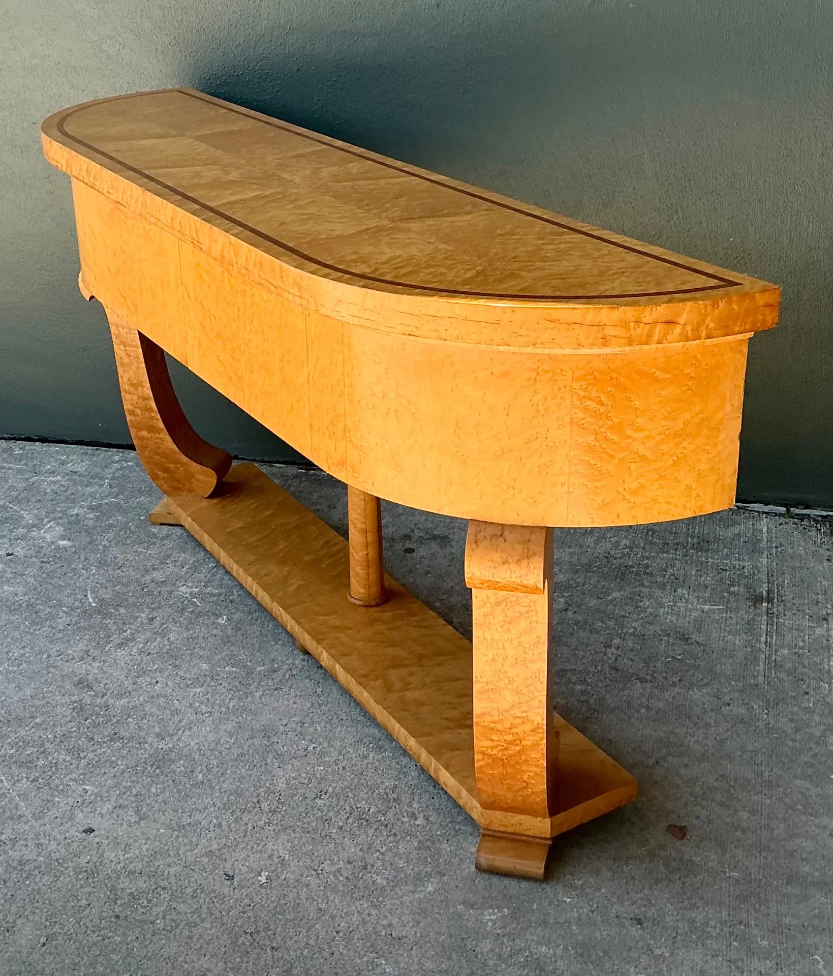 Vintage Deco Burl Console Table — additional photo 6