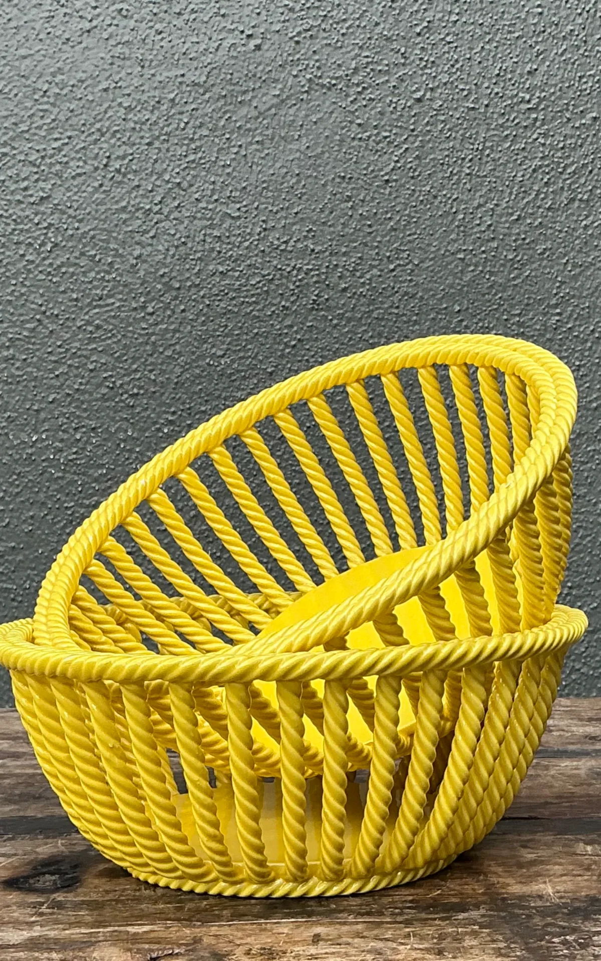 Vintage Italian Yellow Rope Ceramic Bowls - A Pair — additional photo 2