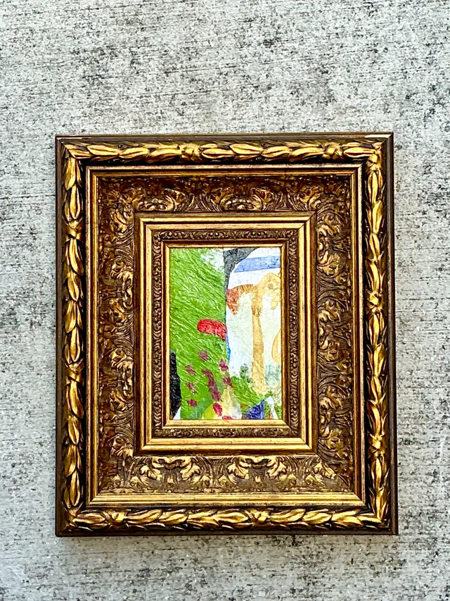 Vintage Framed Abstract Oil Painting — additional photo 5