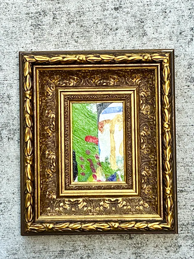 Vintage Framed Abstract Oil Painting — additional photo 7