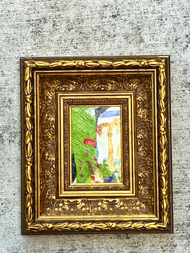 Vintage Framed Abstract Oil Painting — additional photo 8