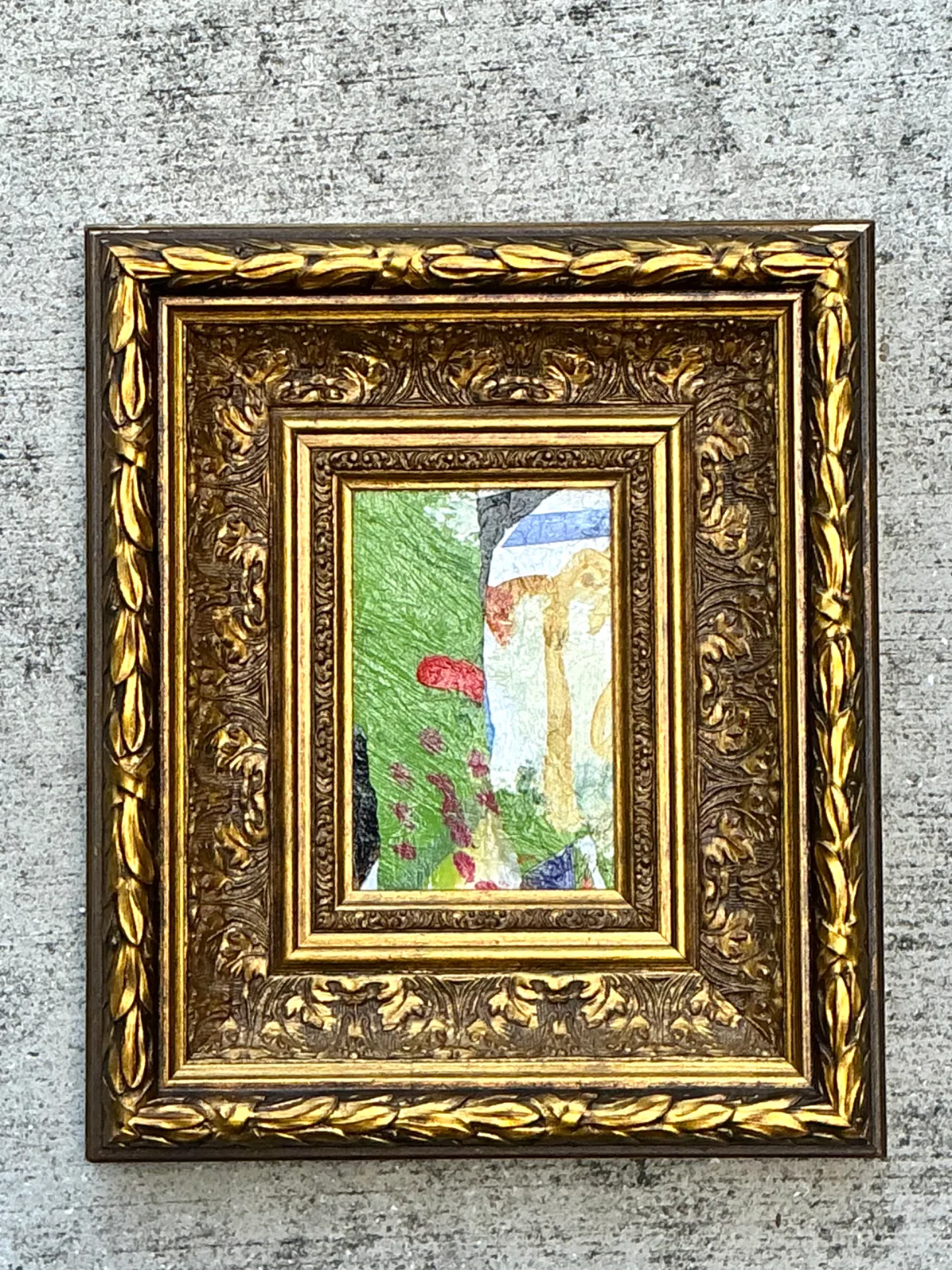 Vintage Framed Abstract Oil Painting — additional photo 4
