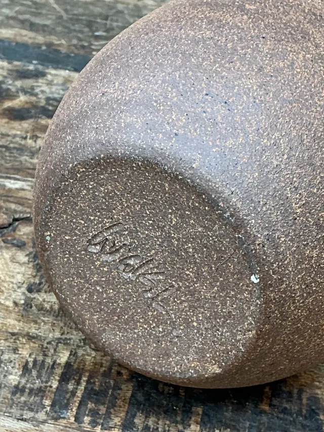 Vintage Textured Studio Pottery Vase — additional photo 5
