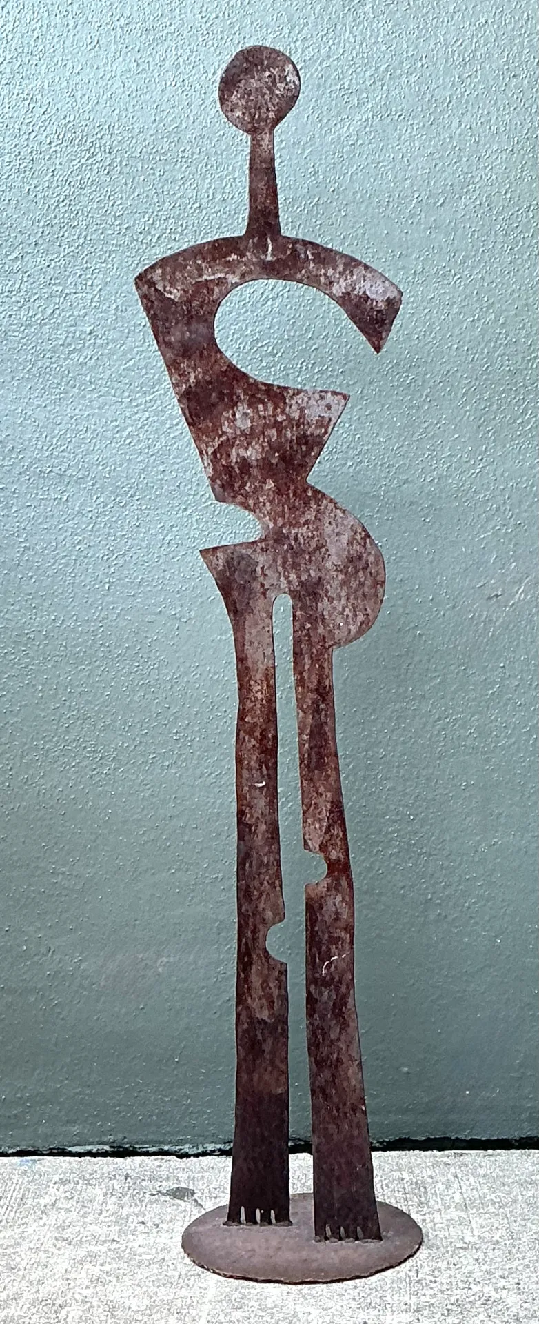 Vintage Patinated Abstract Metal Sculpture — additional photo 4