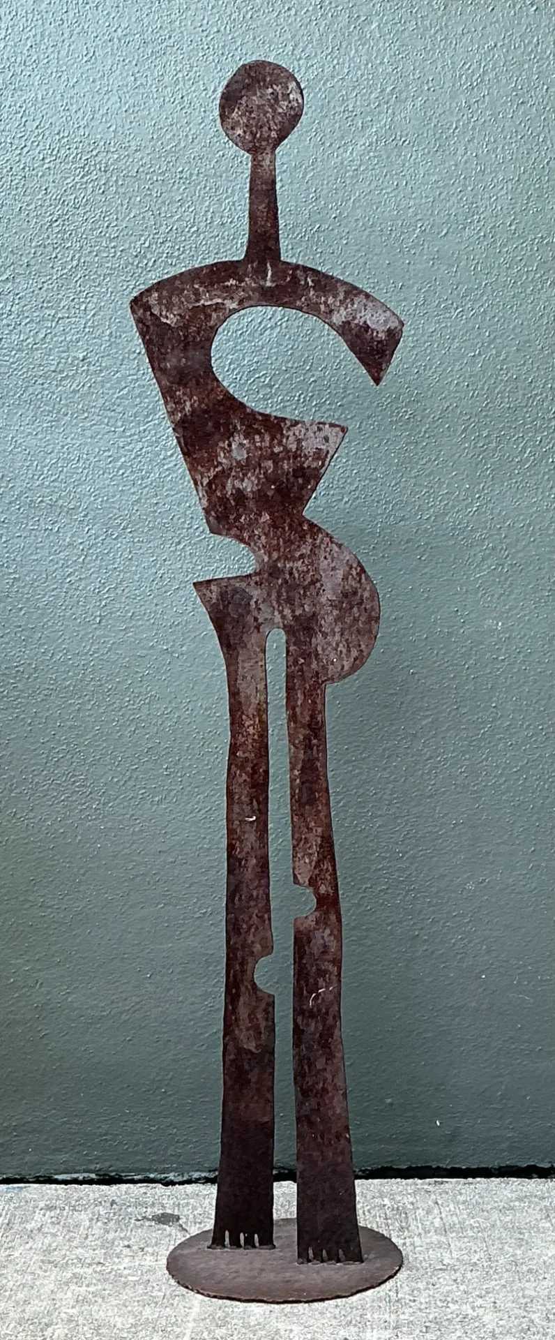 Vintage Patinated Abstract Metal Sculpture