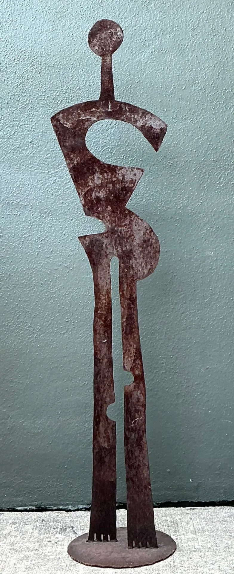 Vintage Patinated Abstract Metal Sculpture — additional photo 2