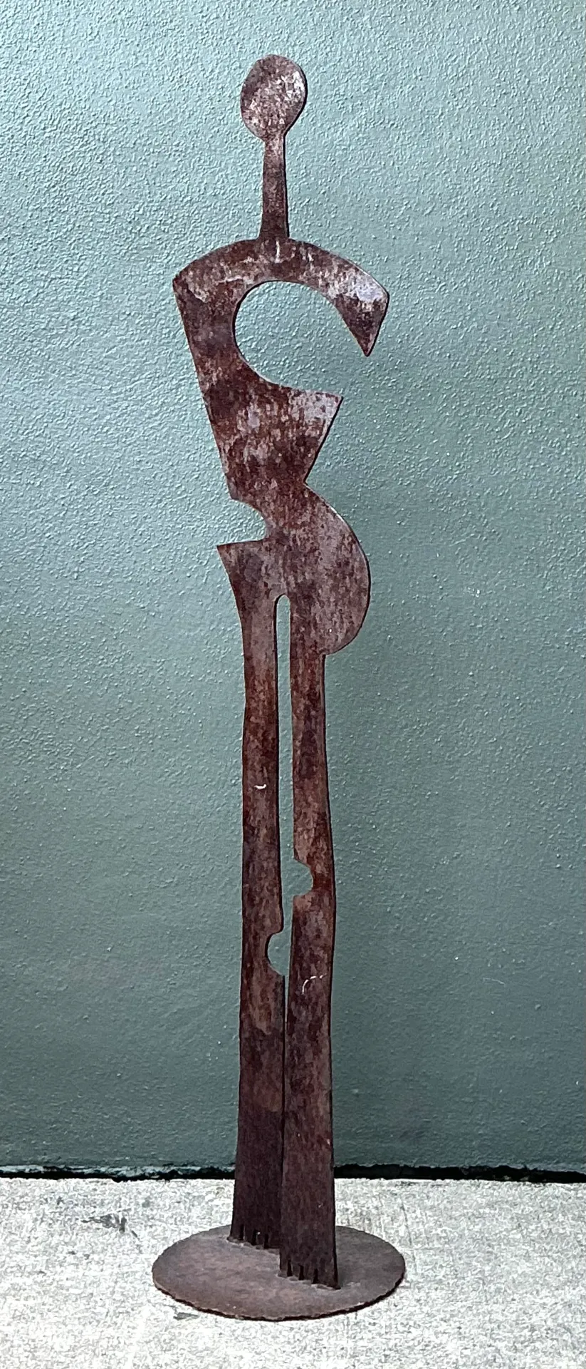 Vintage Patinated Abstract Metal Sculpture — additional photo 3