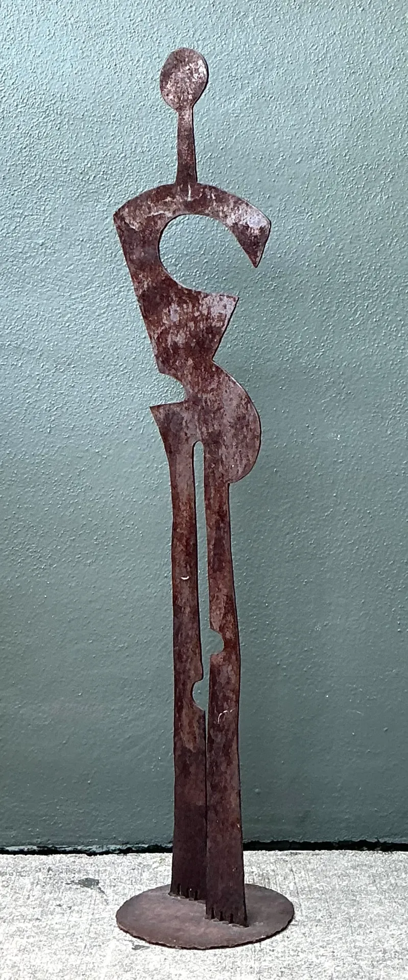 Vintage Patinated Abstract Metal Sculpture — additional photo 6