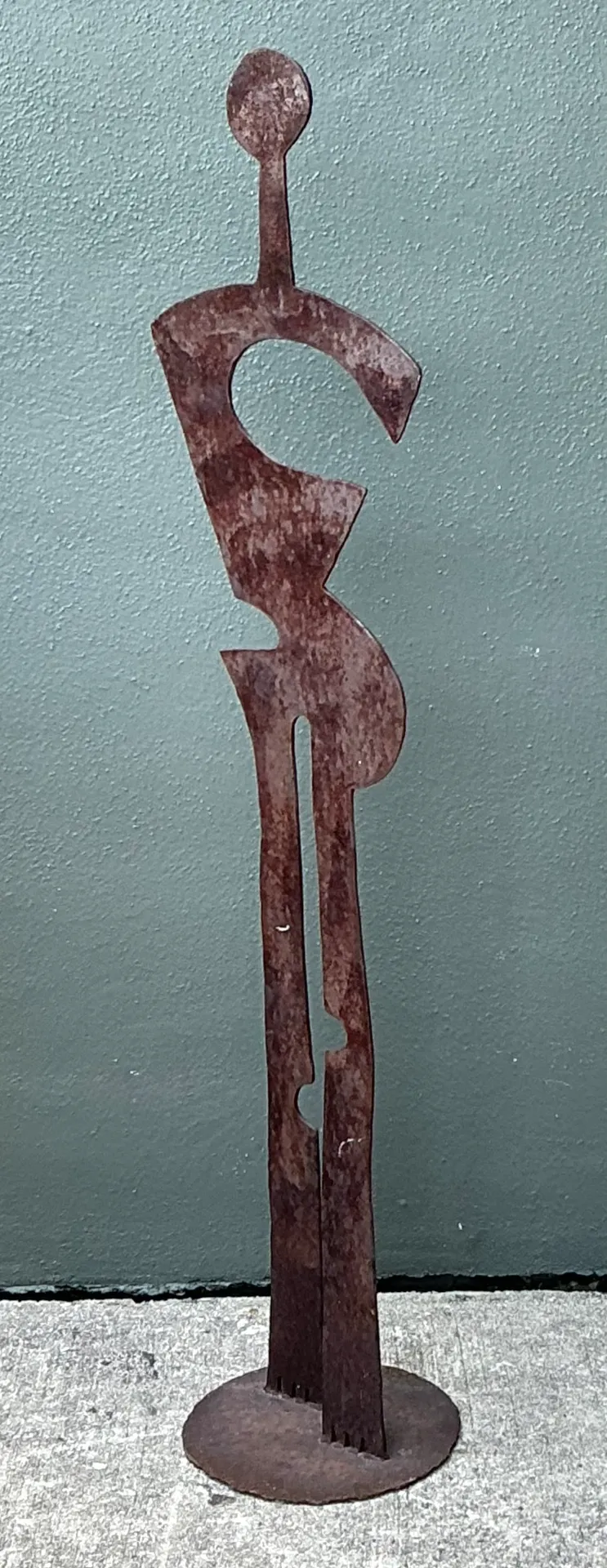 Vintage Patinated Abstract Metal Sculpture — additional photo 8