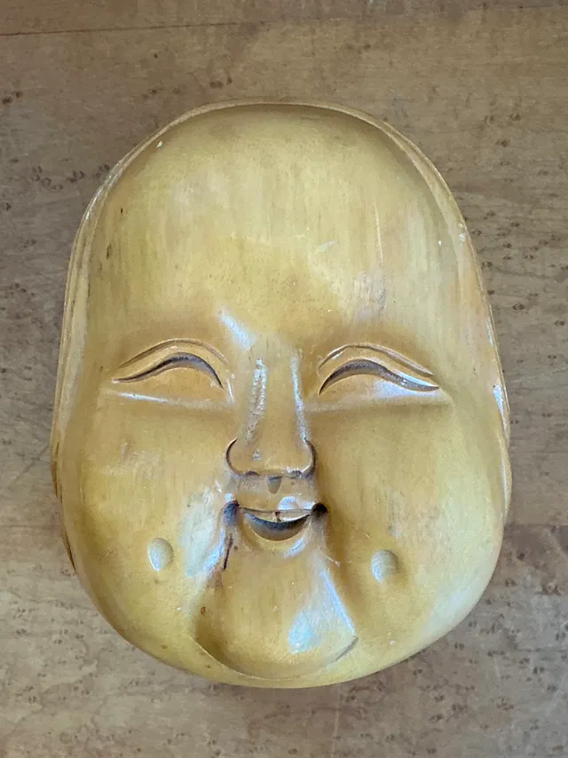 Vintage Carved Wood Smiling Face Box — additional photo 6