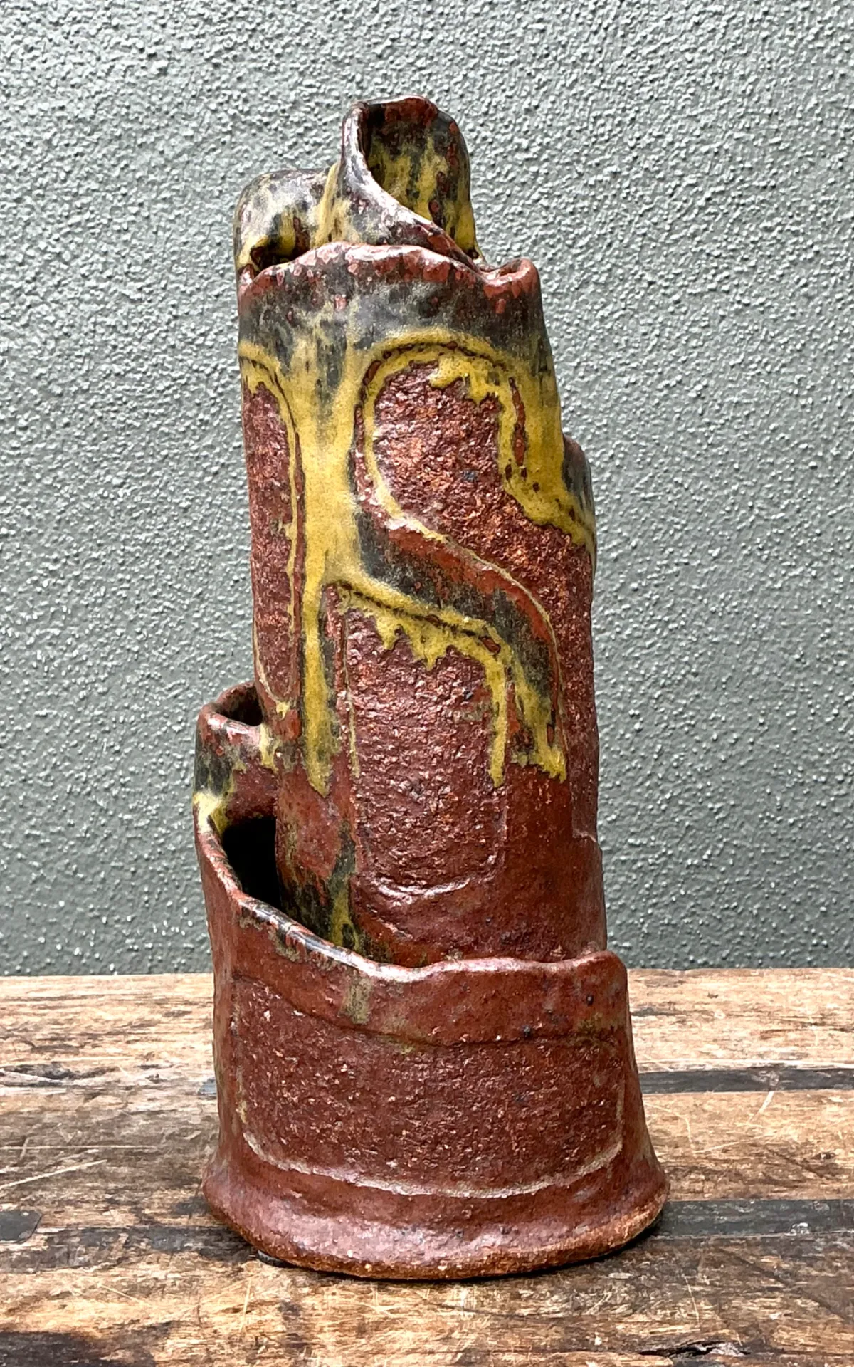 Vintage Abstract Pottery Vase