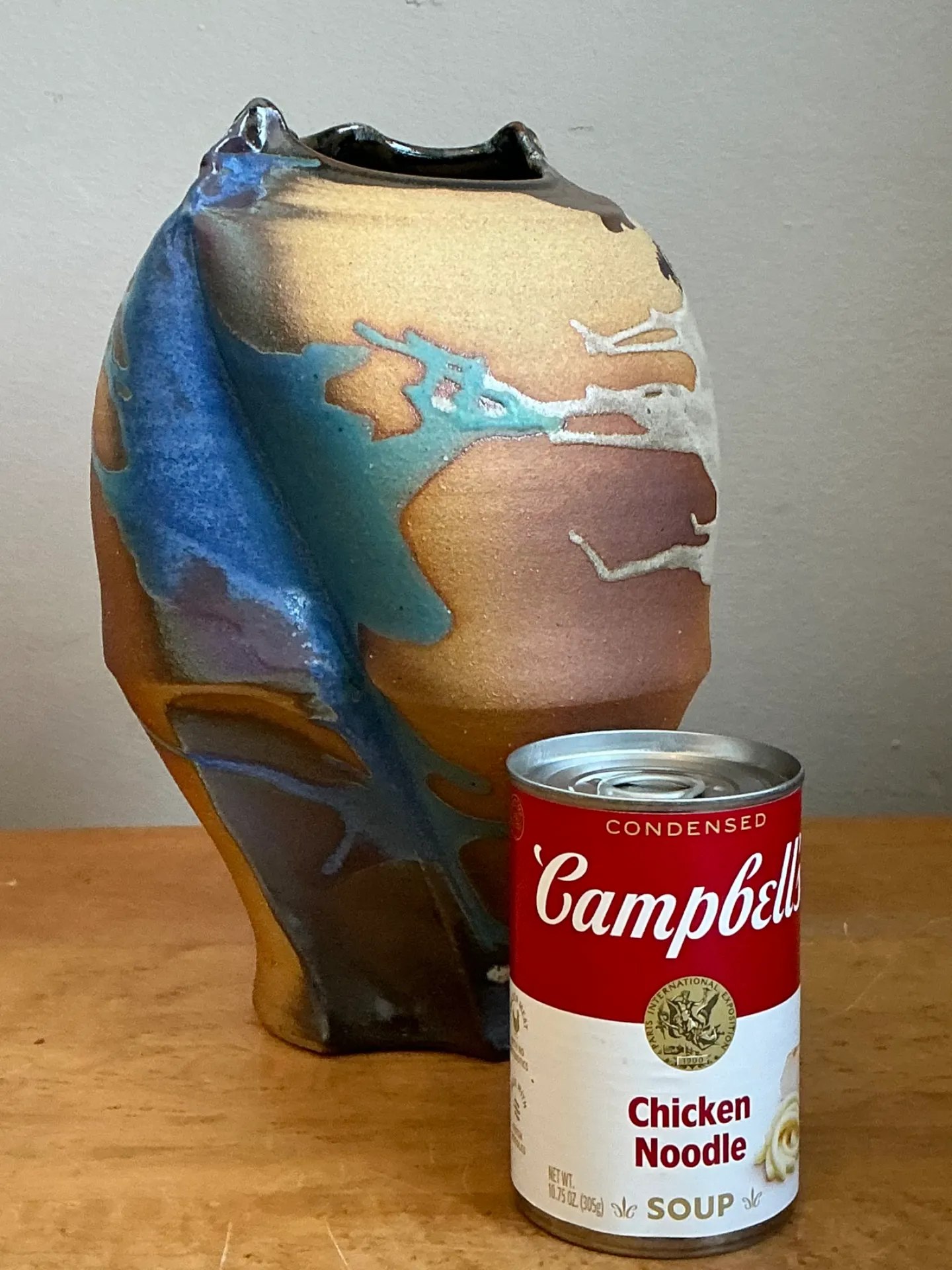 Vintage Abstract Drip Glaze Ceramic Vase — additional photo 6