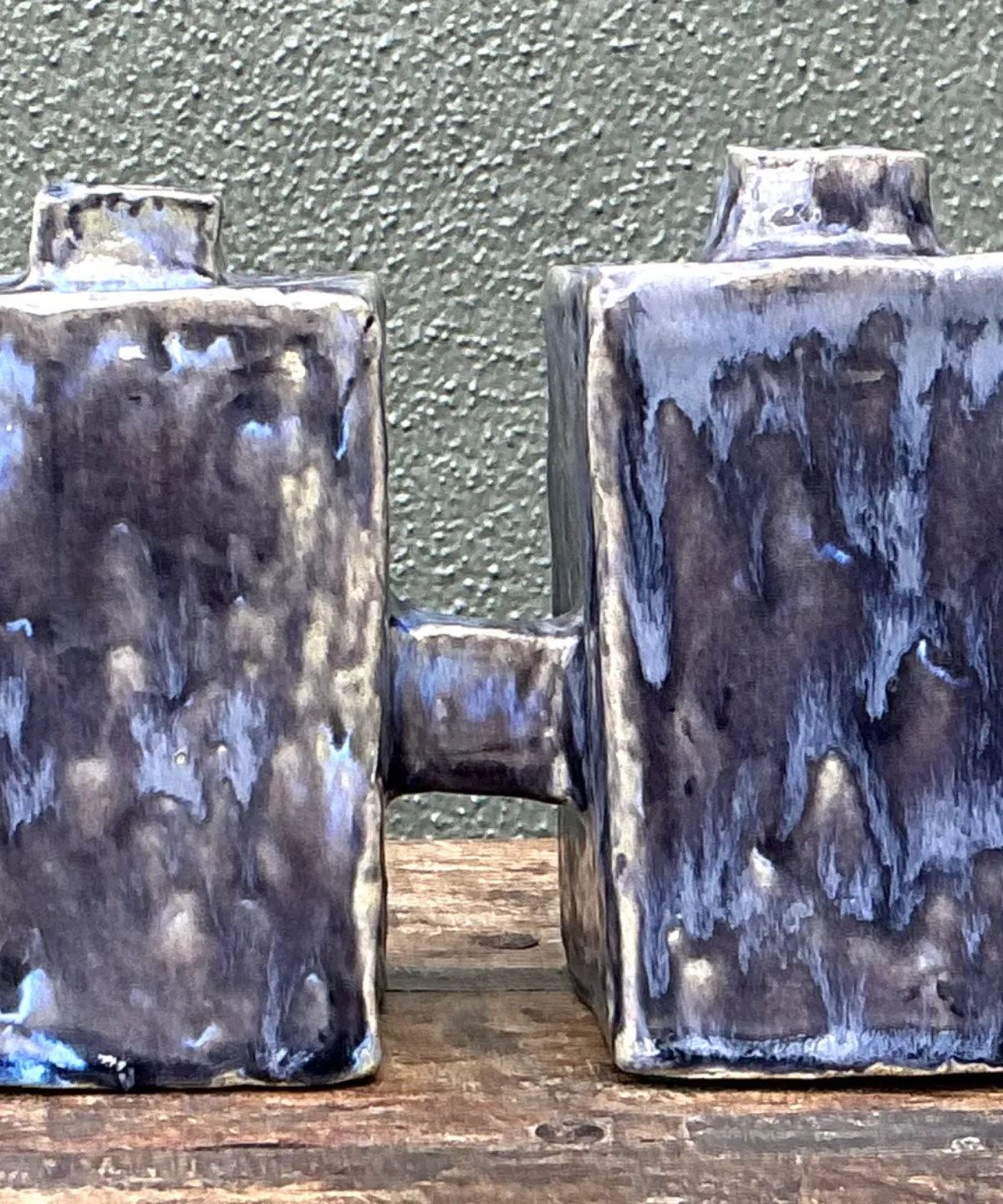 Vintage Dual Cubic Ceramic Vase — additional photo 7