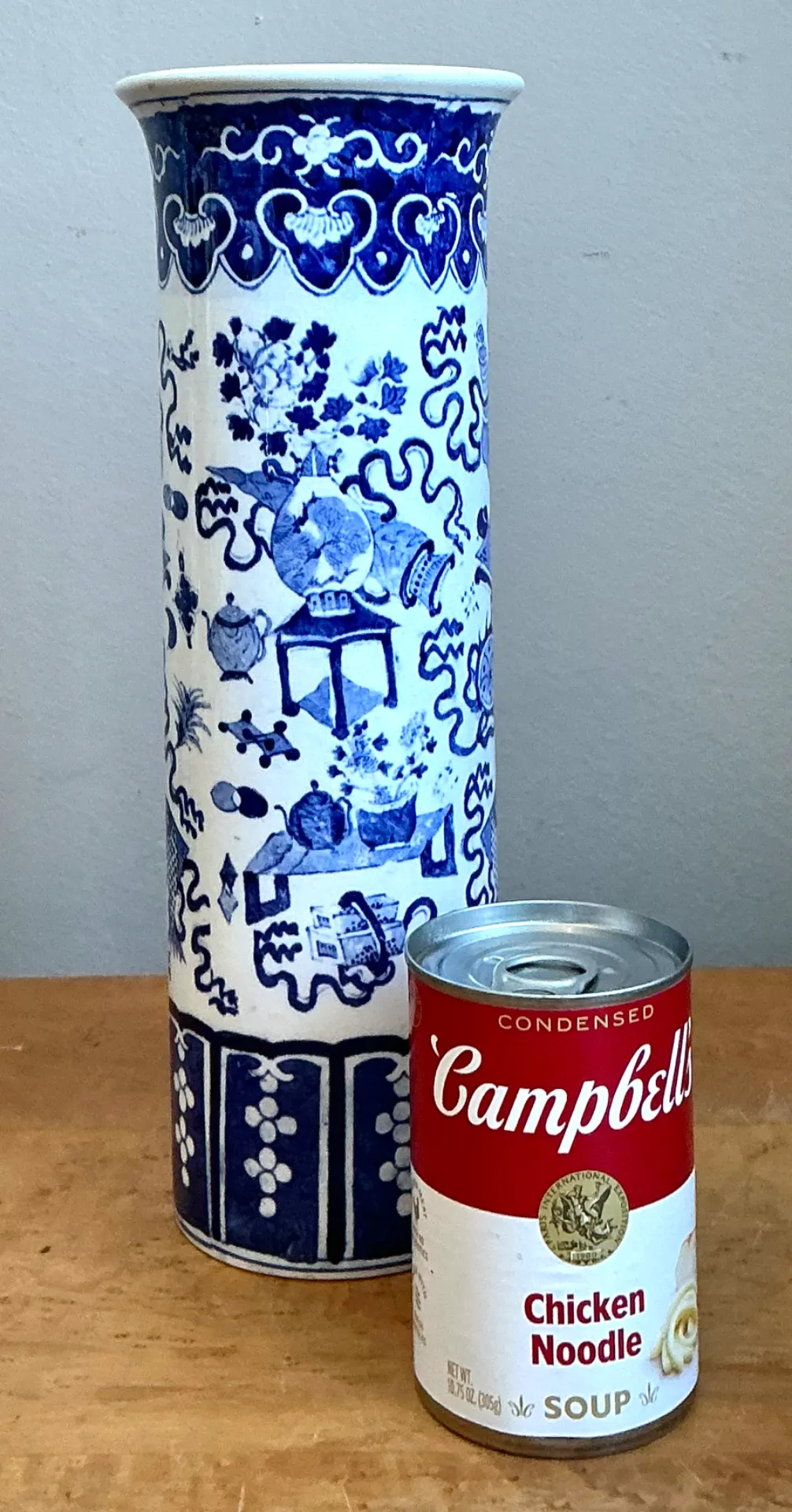 Vintage Chinese Blue and White Ceramic Vase — additional photo 7
