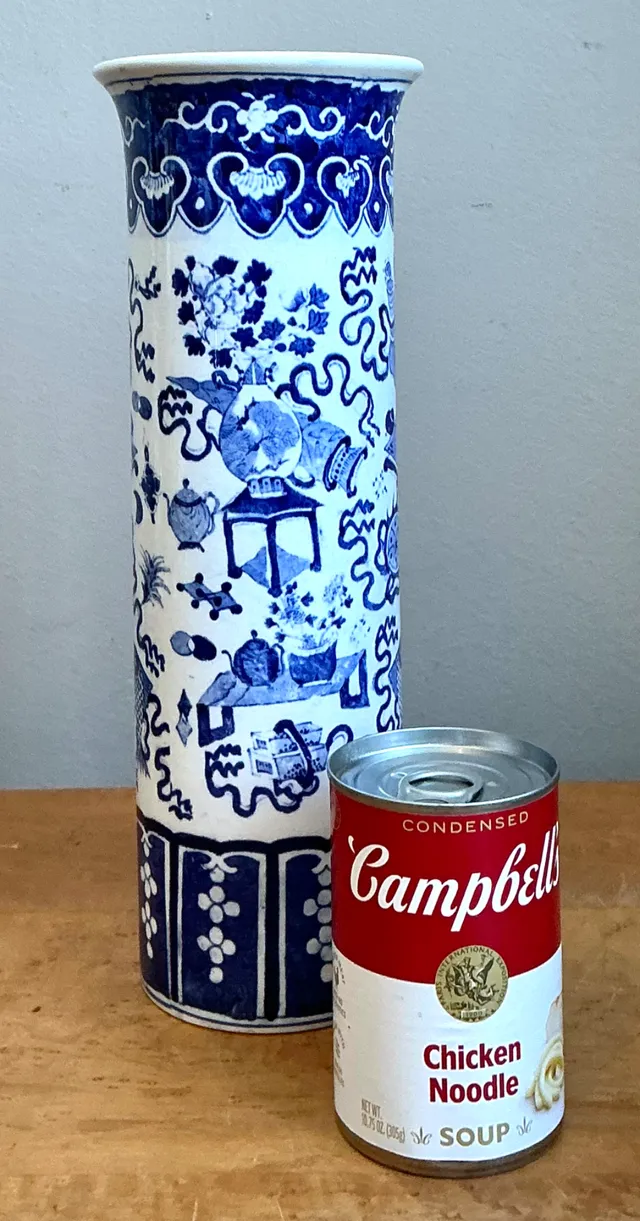 Vintage Chinese Blue and White Ceramic Vase — additional photo 7
