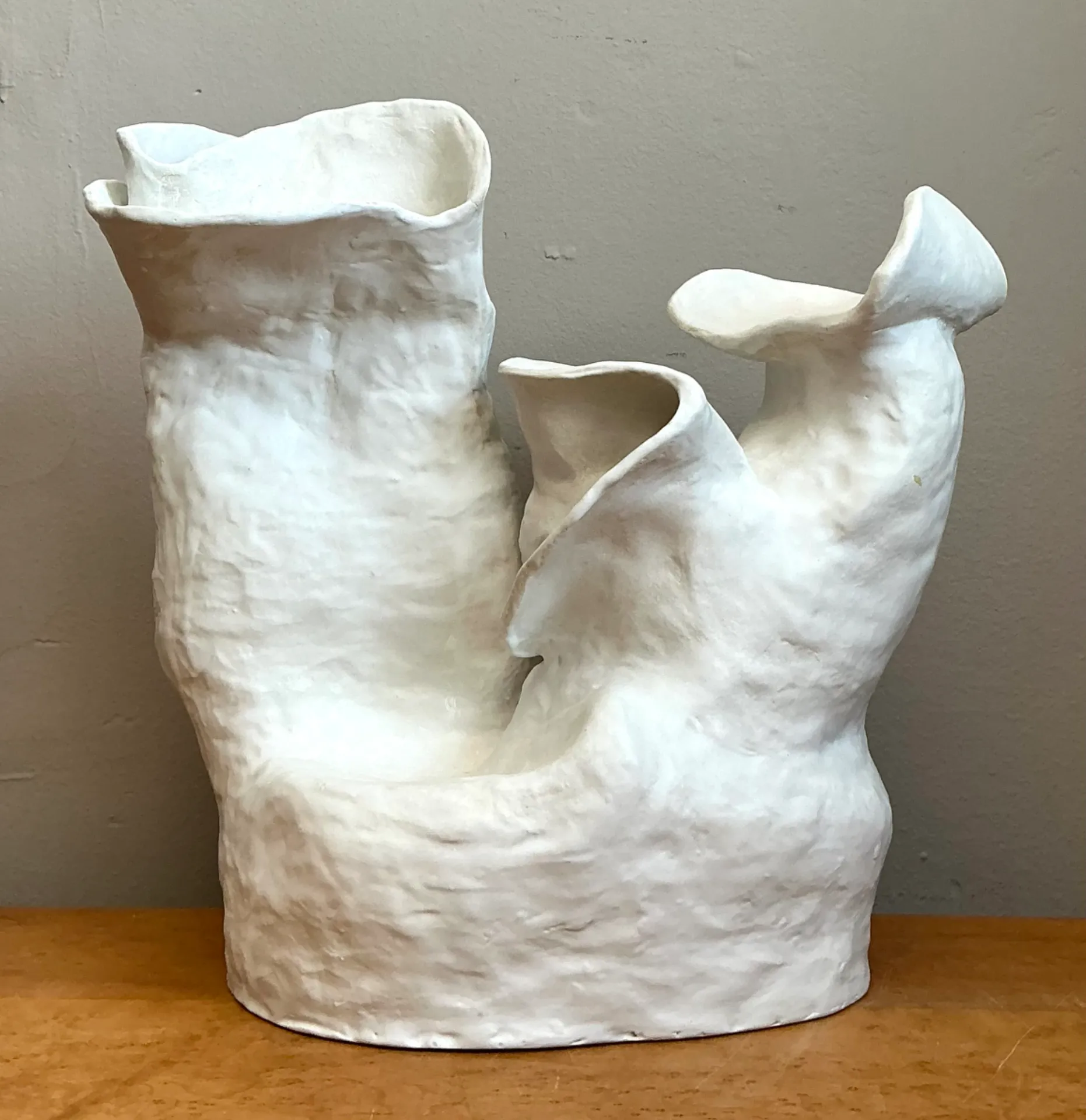 Vintage Handcrafted Biomorphic Ceramic Vase — additional photo 2