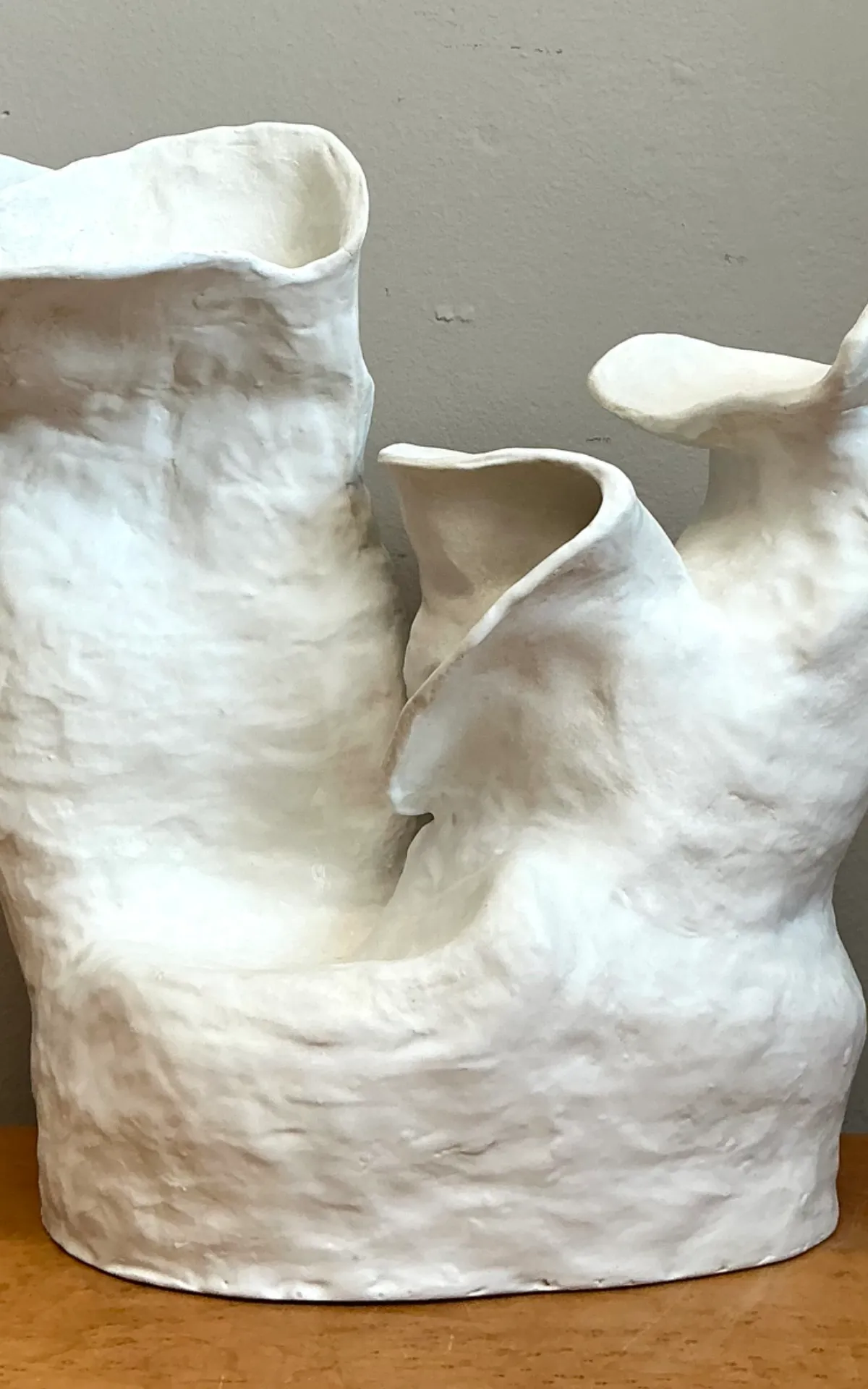 Vintage Handcrafted Biomorphic Ceramic Vase — additional photo 2