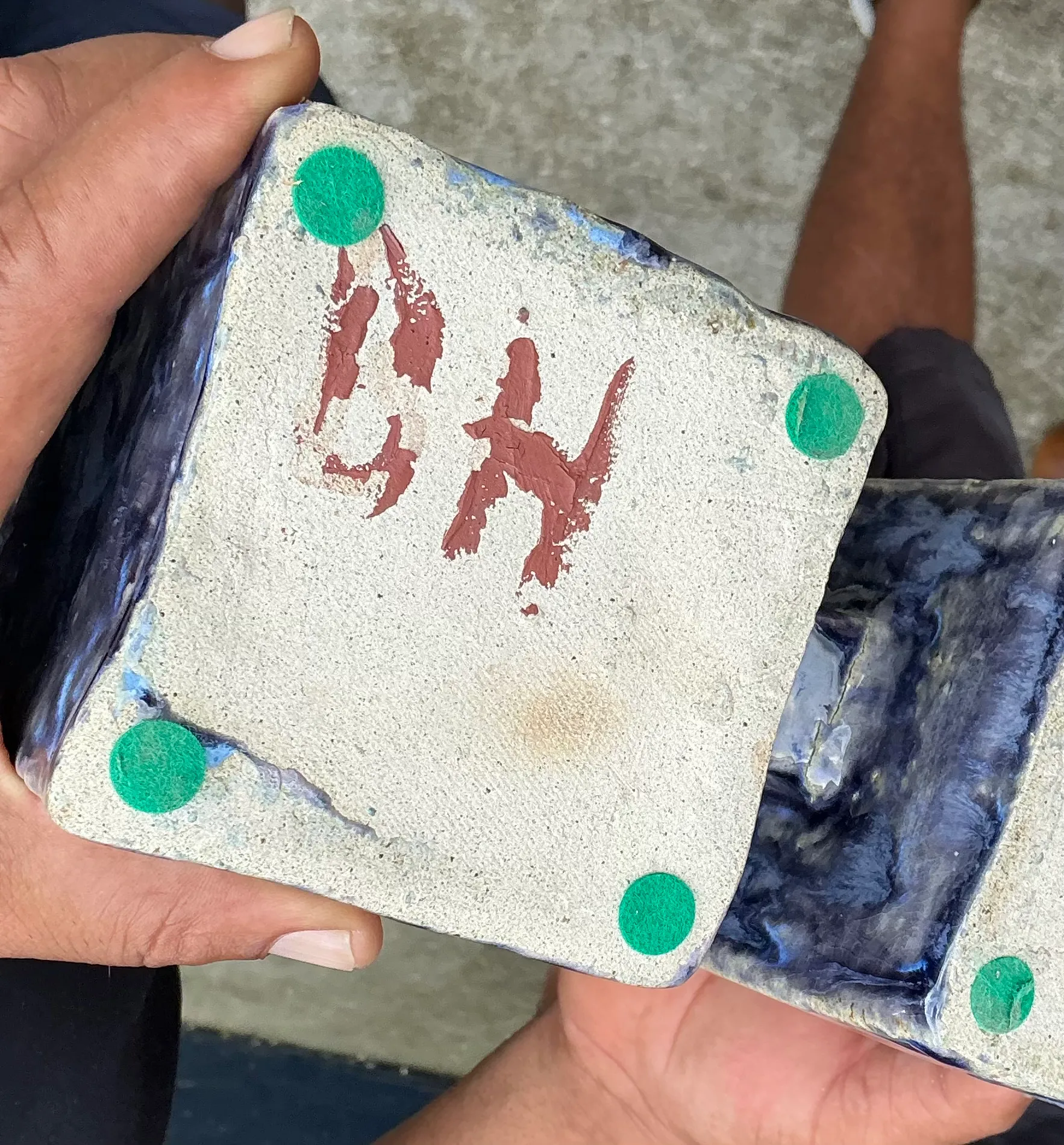 Vintage Textured Ceramic Lidded Box — additional photo 3