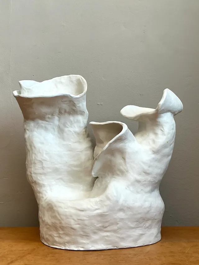 Vintage Handcrafted Biomorphic Ceramic Vase — additional photo 7