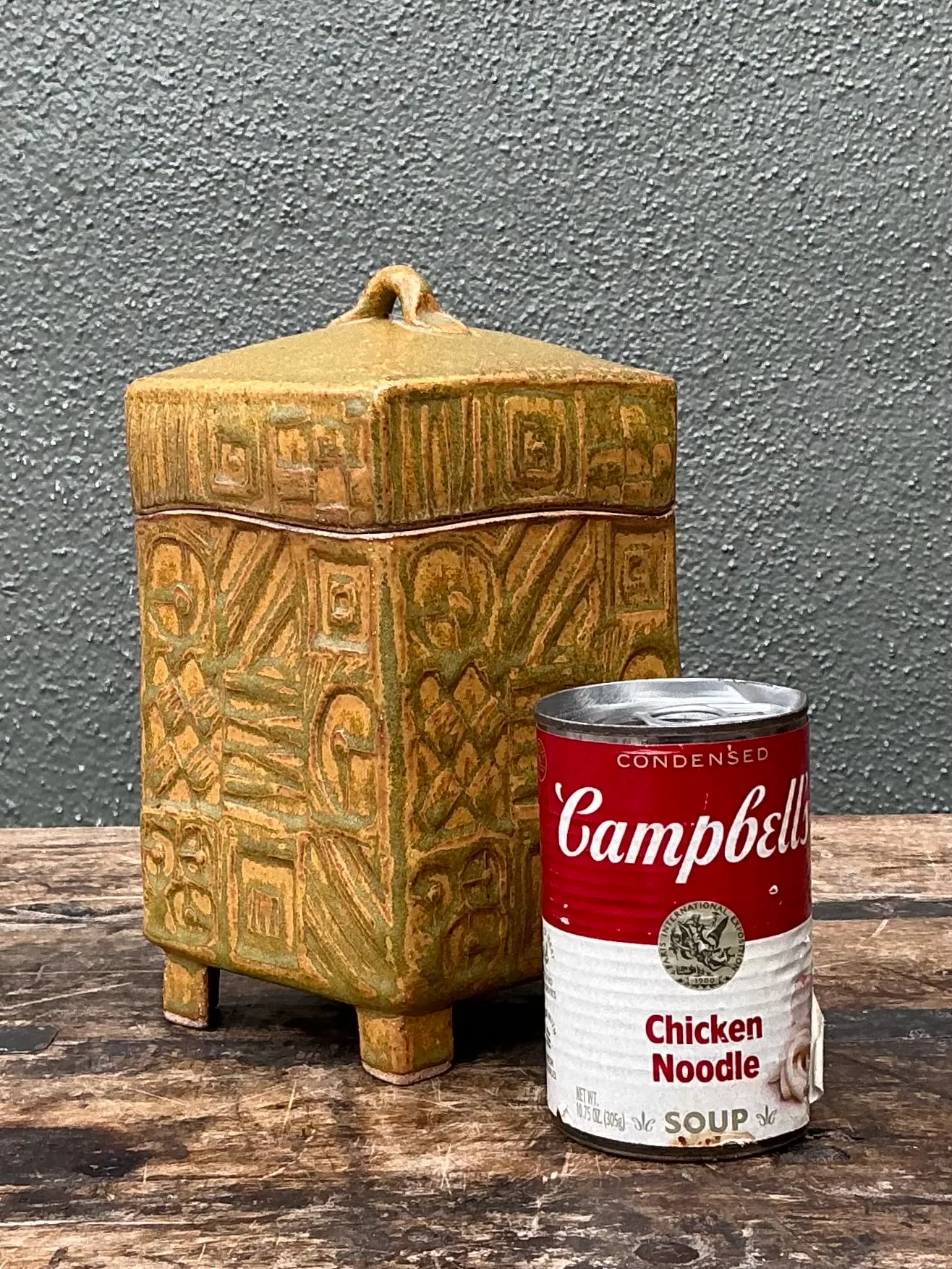 Vintage Textured Ceramic Lidded Box — additional photo 6