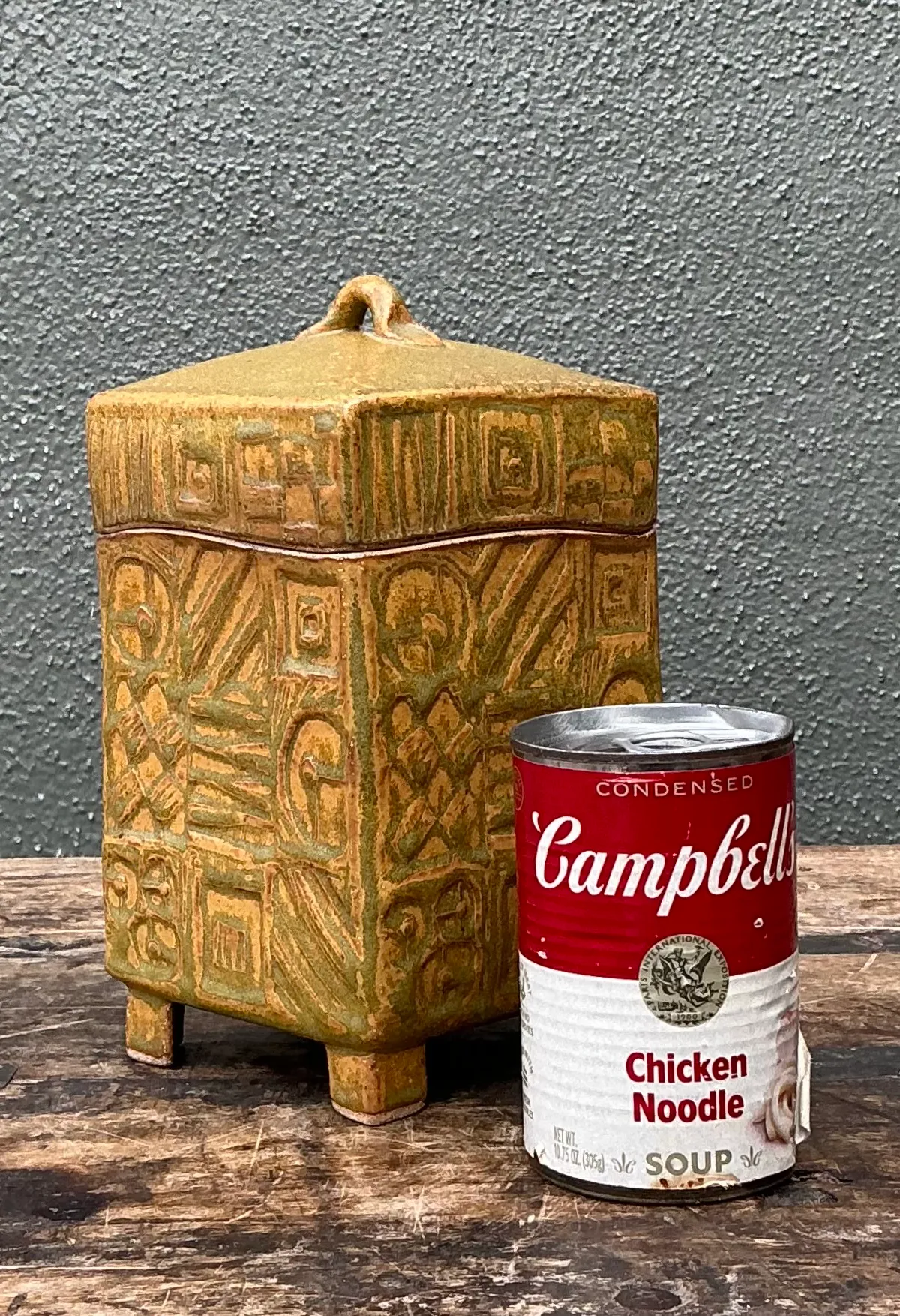Vintage Textured Ceramic Lidded Box — additional photo 6