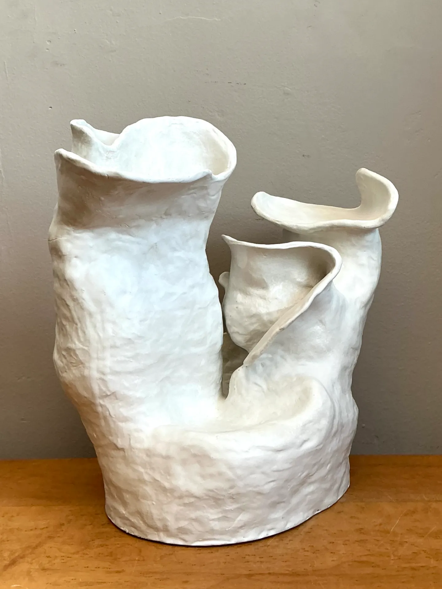 Vintage Handcrafted Biomorphic Ceramic Vase — additional photo 1