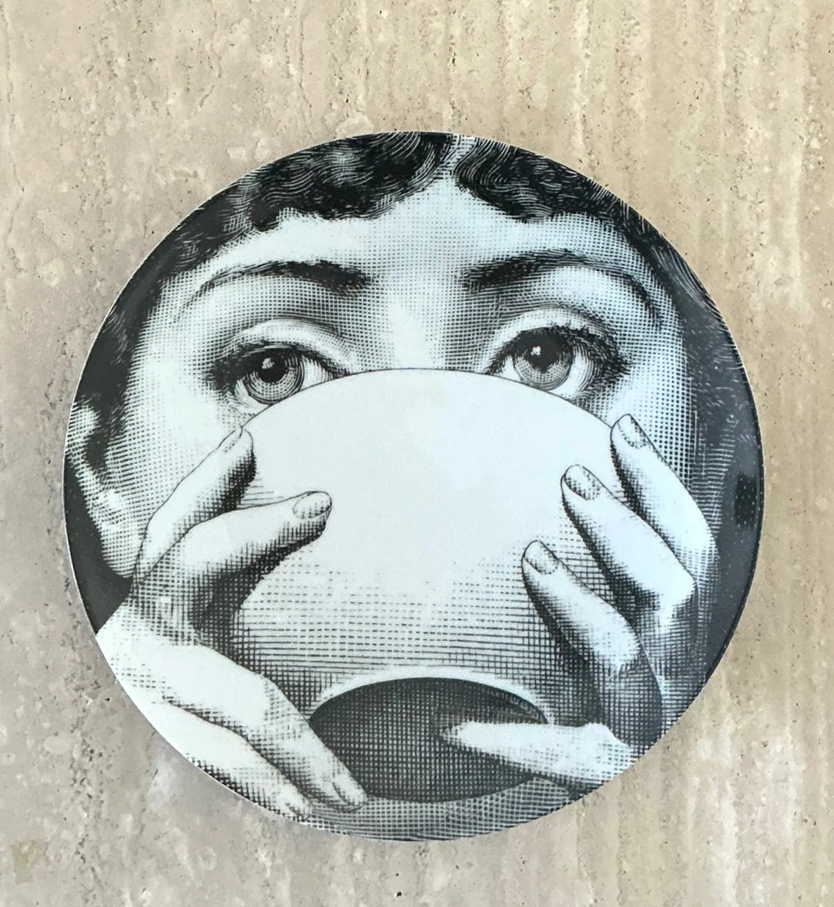 Vintage Fornasetti Tema e Variazioni Plate - Close-up view
