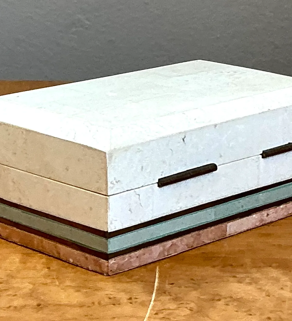 Vintage Multicolor Tessellated Stone Box — additional photo 3