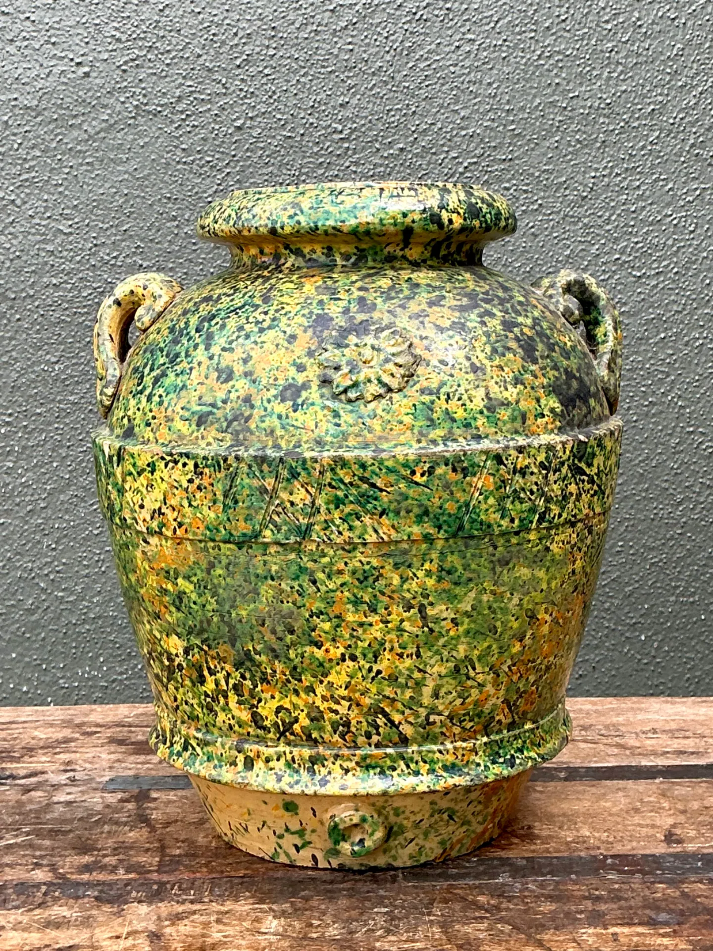 Vintage Speckled Pottery Vessel — additional photo 8
