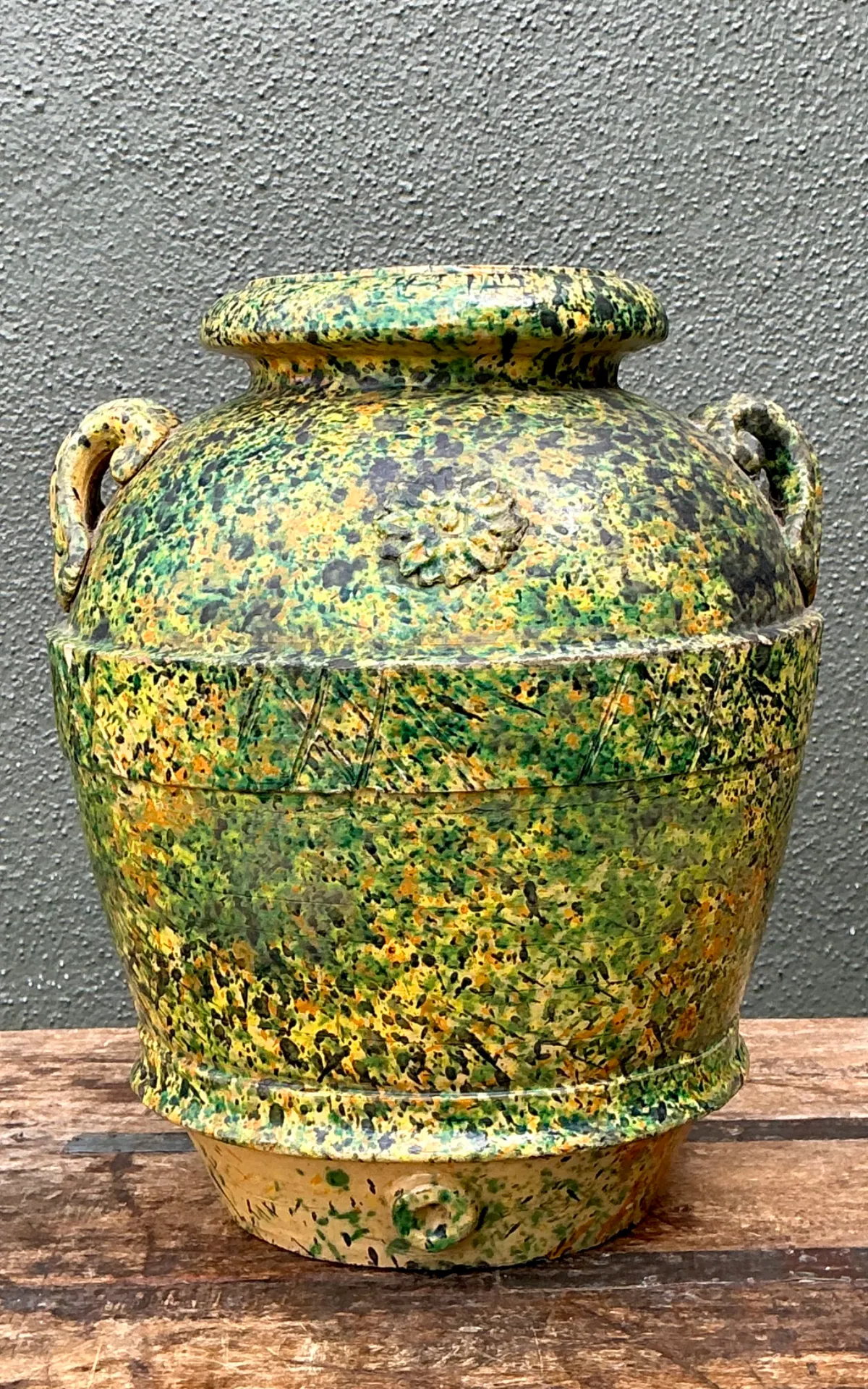Vintage Speckled Pottery Vessel — additional photo 8