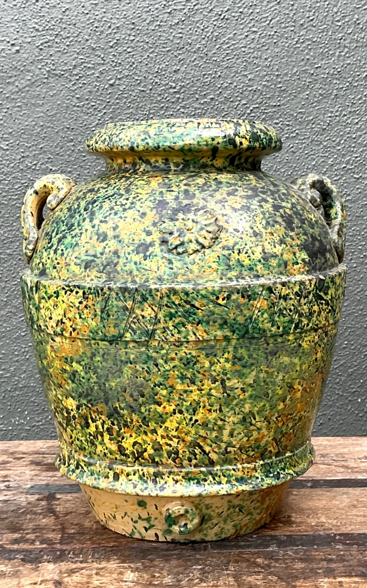 Vintage Speckled Pottery Vessel — additional photo 7