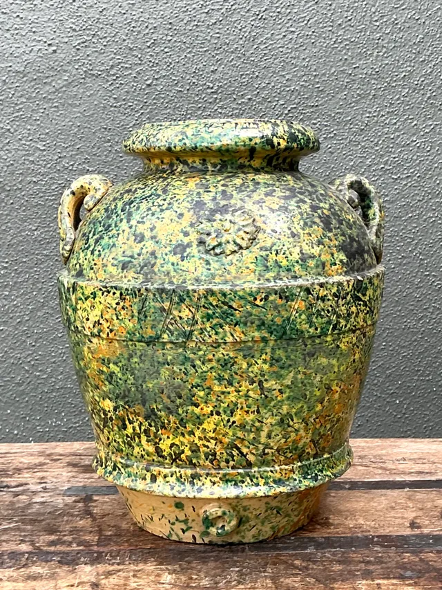 Vintage Speckled Pottery Vessel — additional photo 7