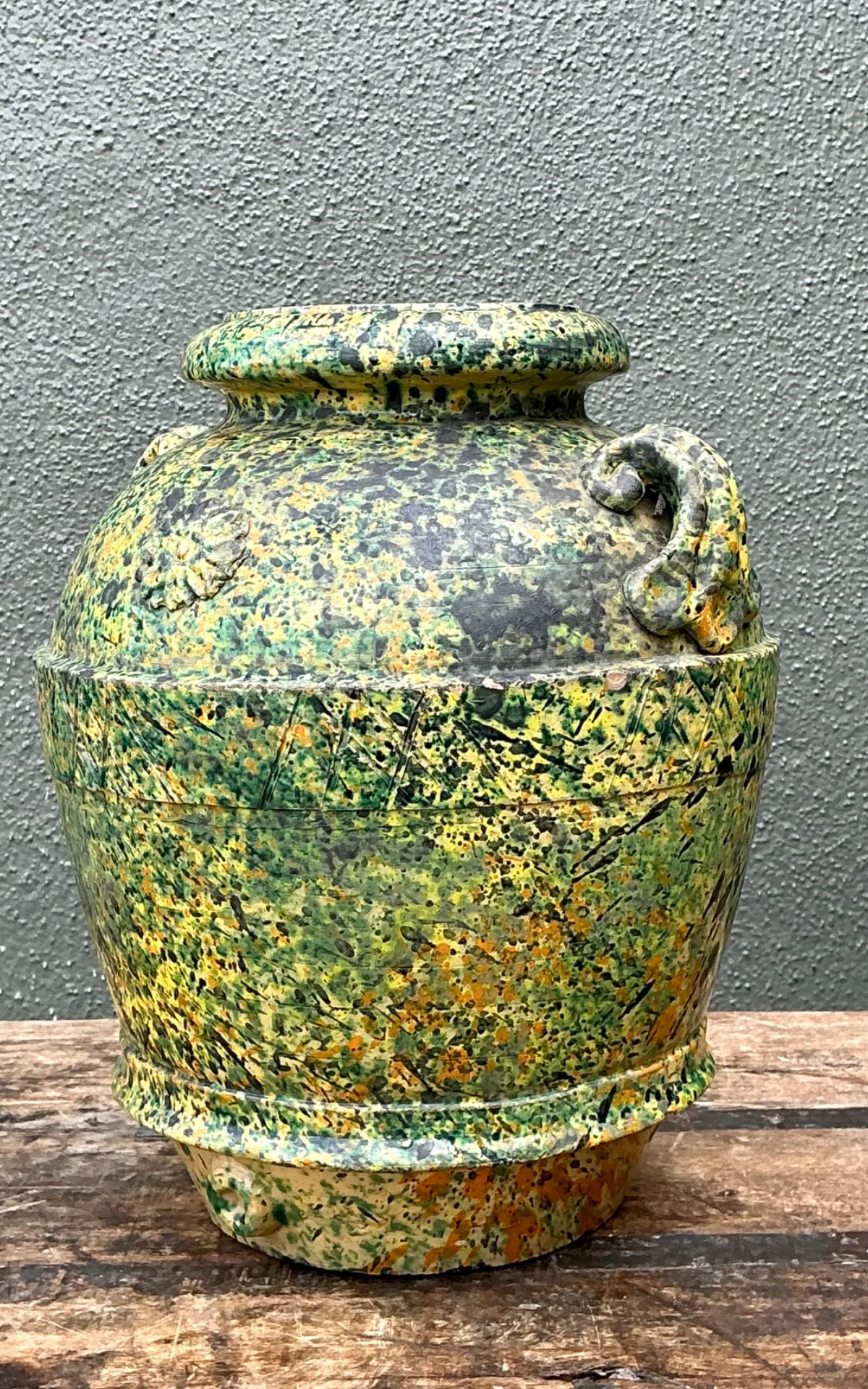 Vintage Speckled Pottery Vessel — additional photo 2