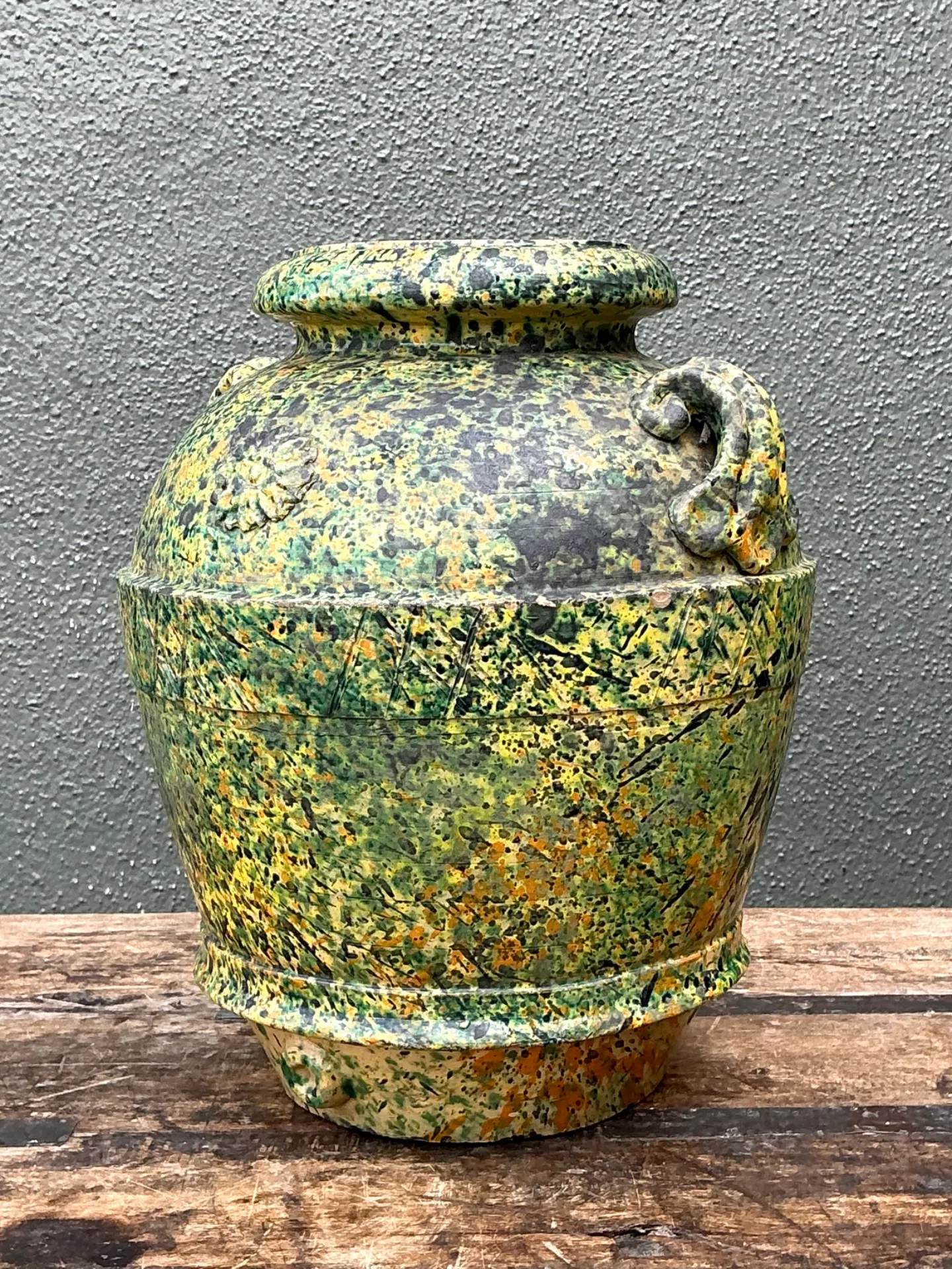 Vintage Speckled Pottery Vessel — additional photo 4