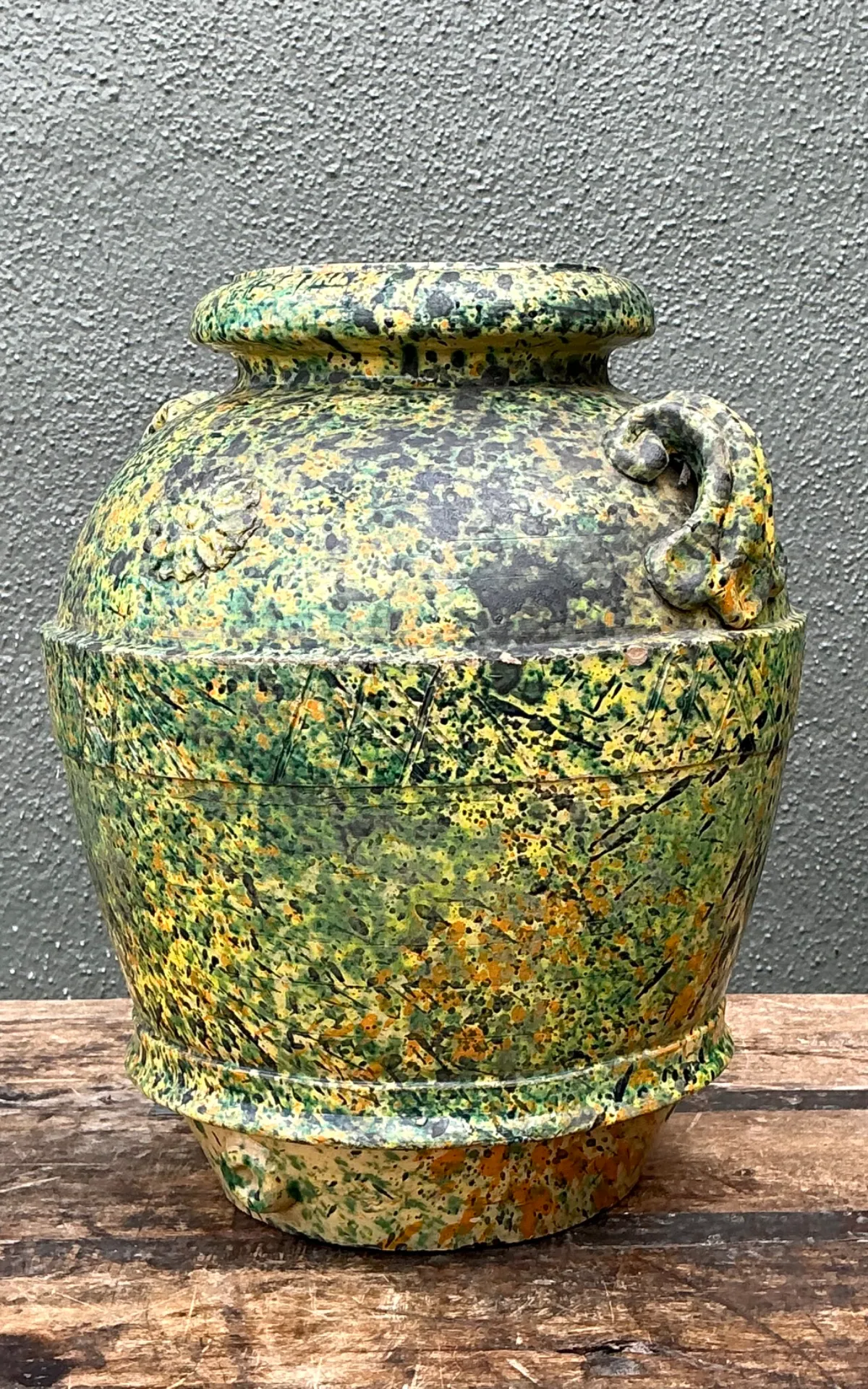 Vintage Speckled Pottery Vessel — additional photo 4