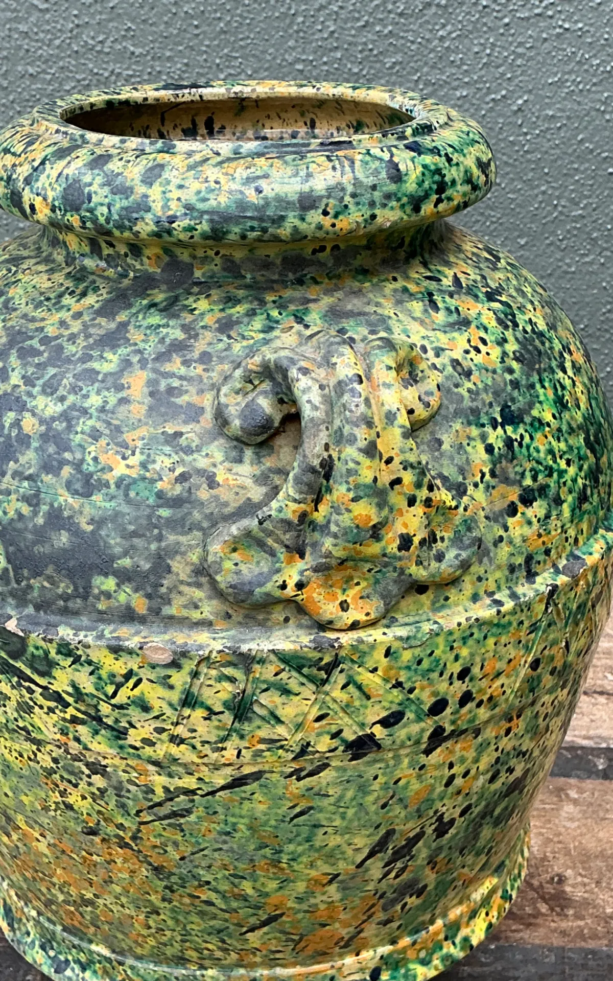 Vintage Speckled Pottery Vessel — additional photo 6